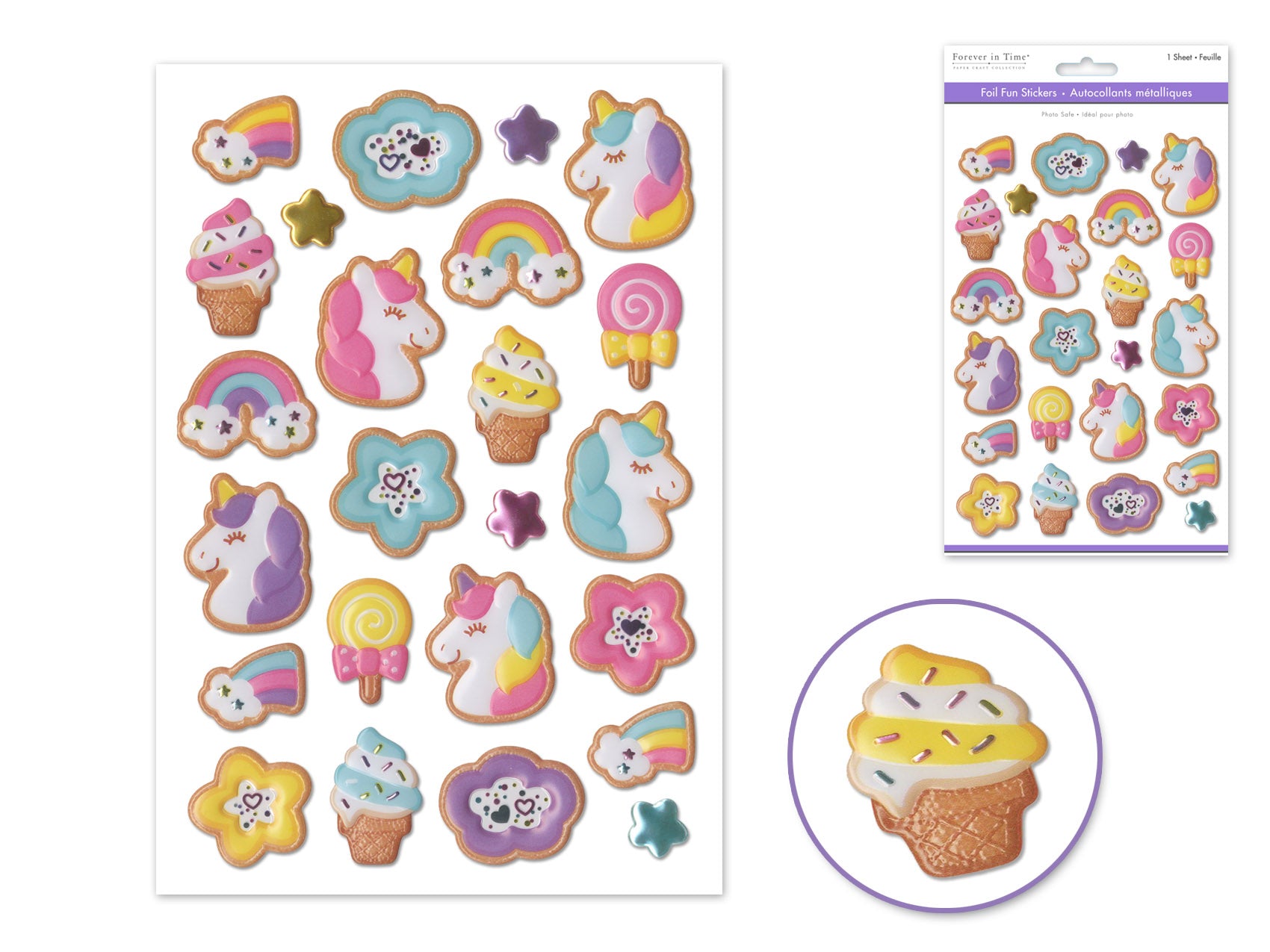 Paper Craft Sticker: 5.5"x8.3" Foil Fun