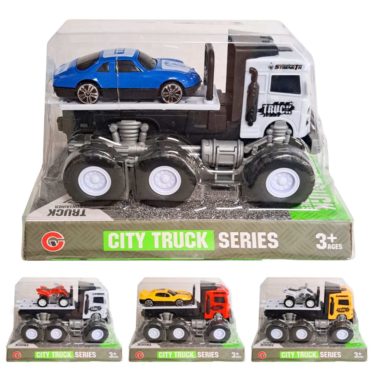Toy Flatbed Truck Set