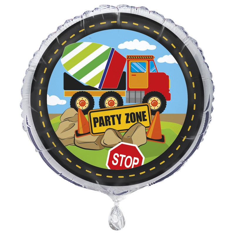 Construction Party Foil Balloon 18"