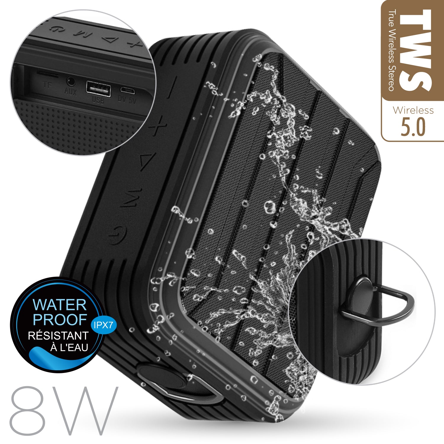 ESCAPE Platinum Waterproof Wireless Speaker with Microphone