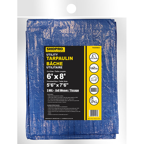 Blue Tarp Measuring 6x8 Feet