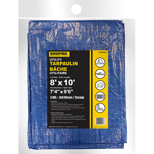 Blue Tarp Measuring 8x10 Feet