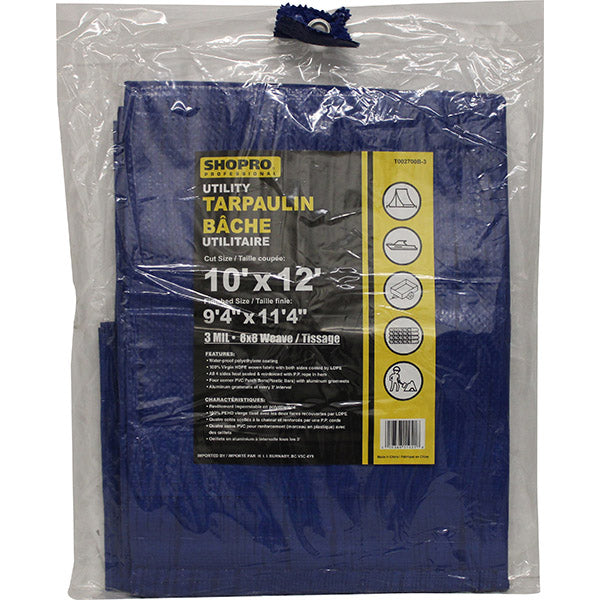 Blue Tarp 10x12 ft ? Waterproof Cover