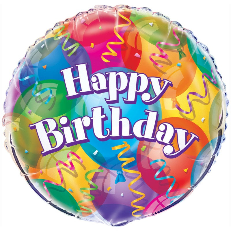Brilliant Birthday Round Foil Balloon 18"