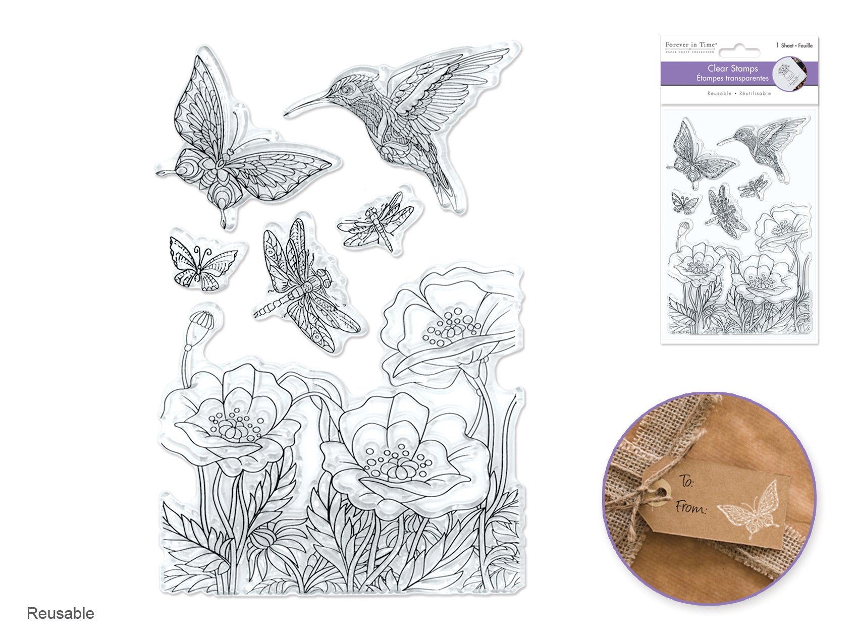 Clear Stamps: 4.3"x6.3" Reusable