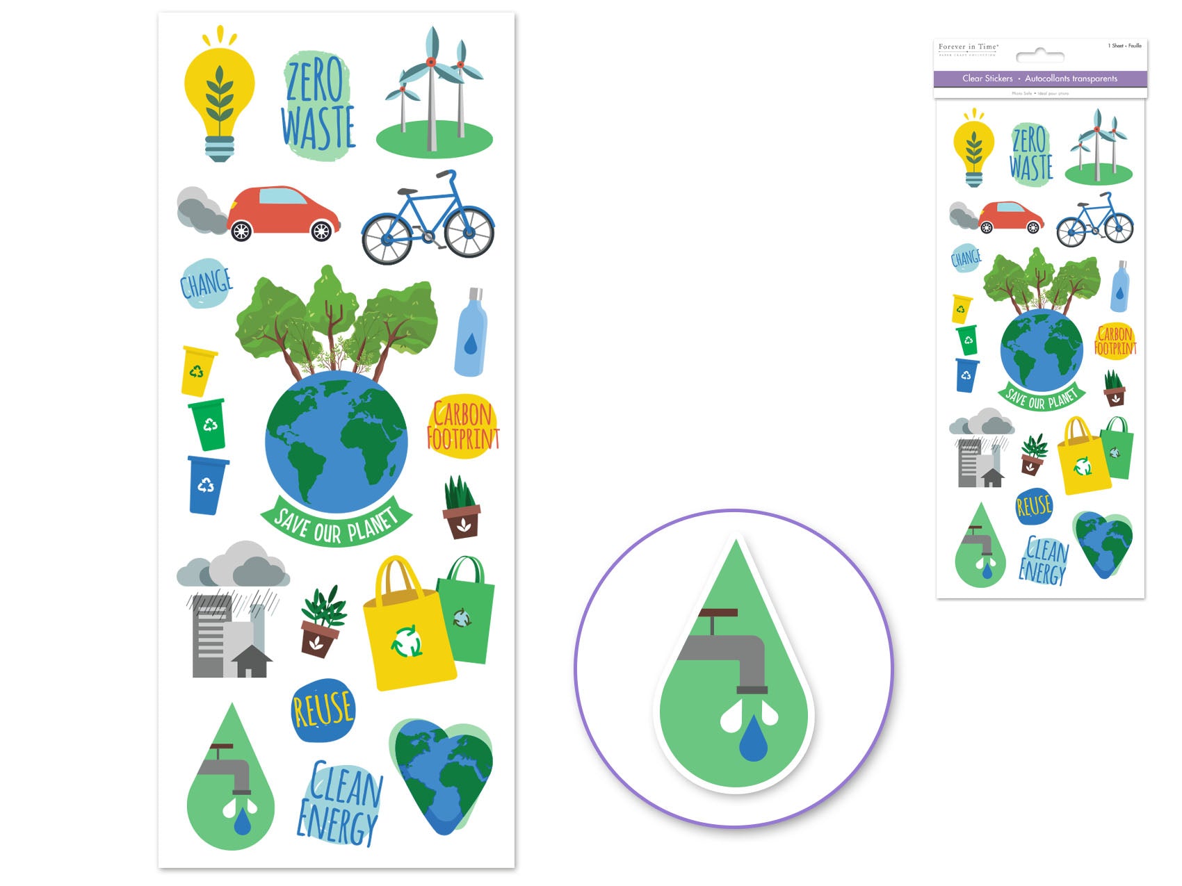 Paper Craft Sticker: 5"x12" Classic Themes 'Clear' Photo Safe