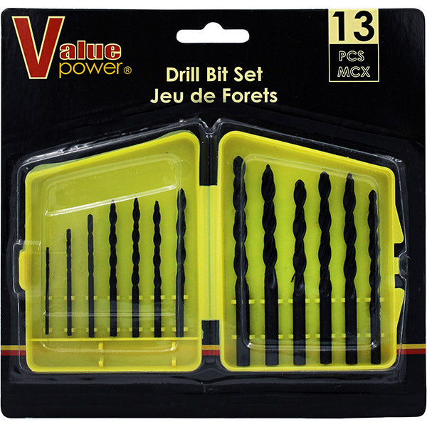 13?Piece Drill Bit Set with Plastic Case