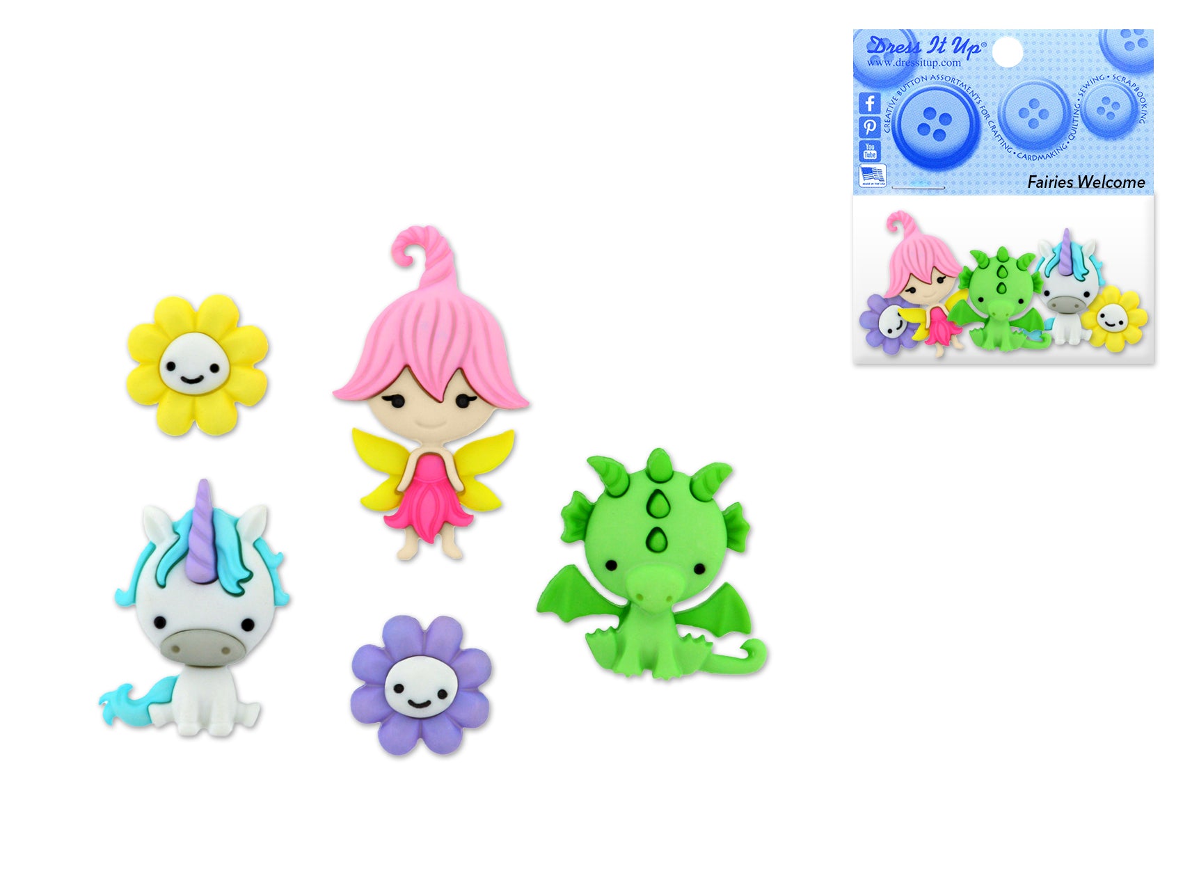 Dress-it-up Bits: Craft/Scrapbook Button Embellishments