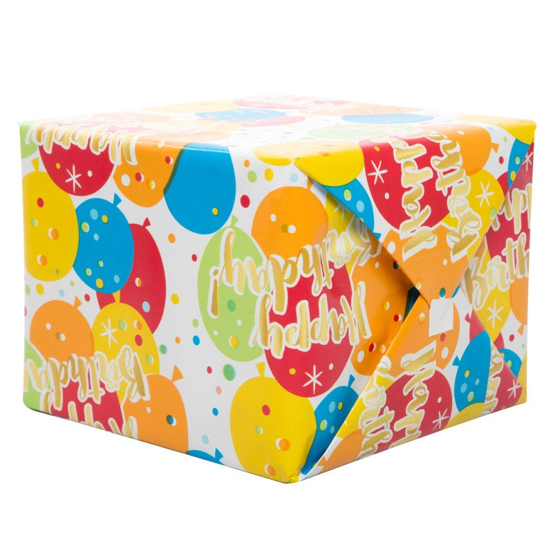Glitzy Gold Birthday Gift Wrap 30 x 5 Ft