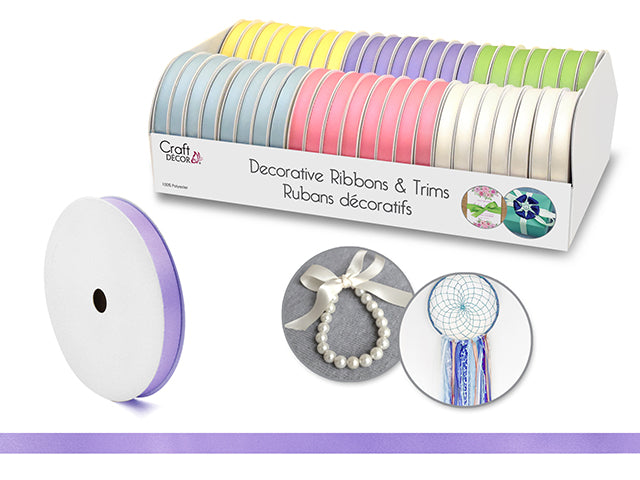 Poly-Satin Ribbon 3/8" x 5yd Rolls