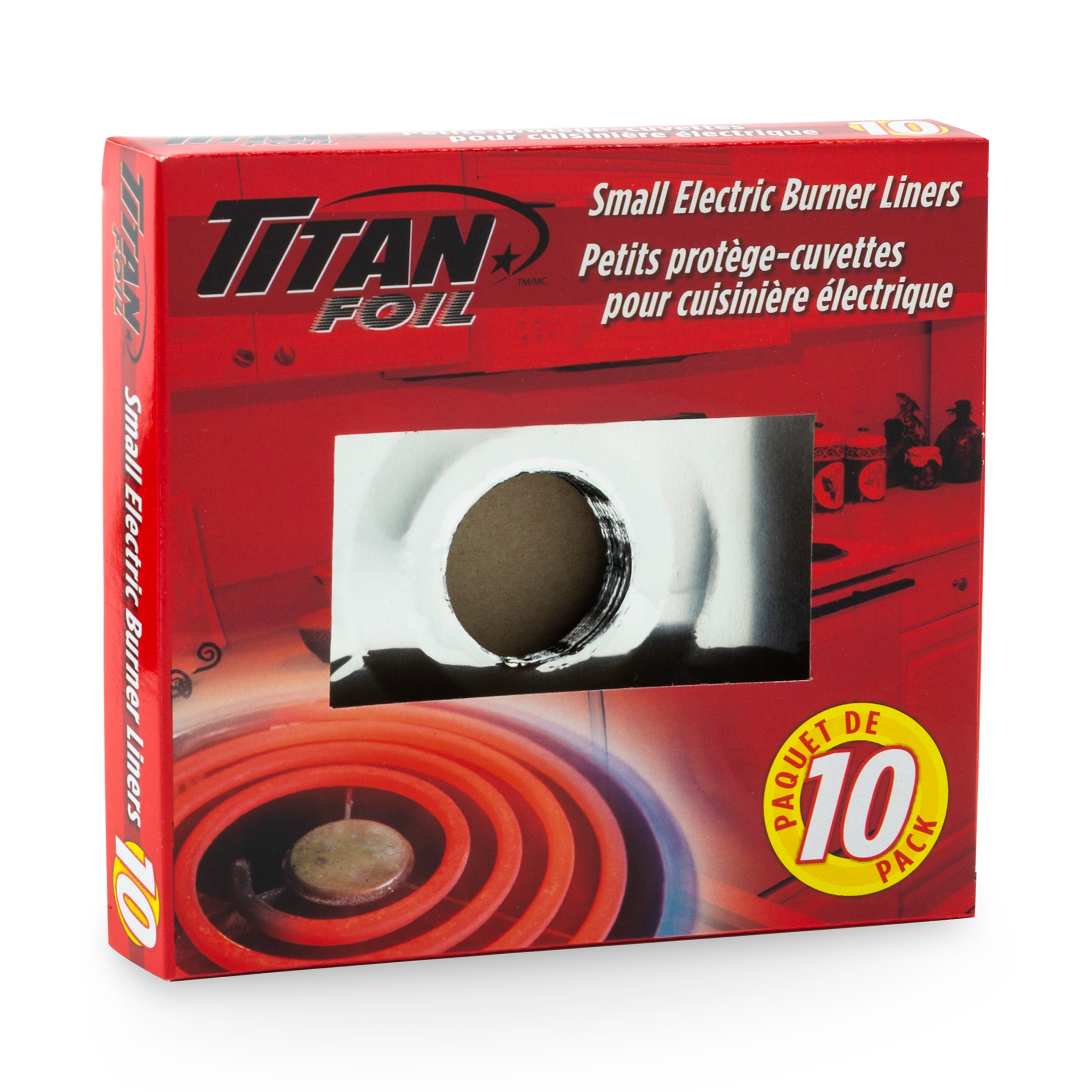 Titan-Foil Small Electric Burner Liners Hd 10/Pack