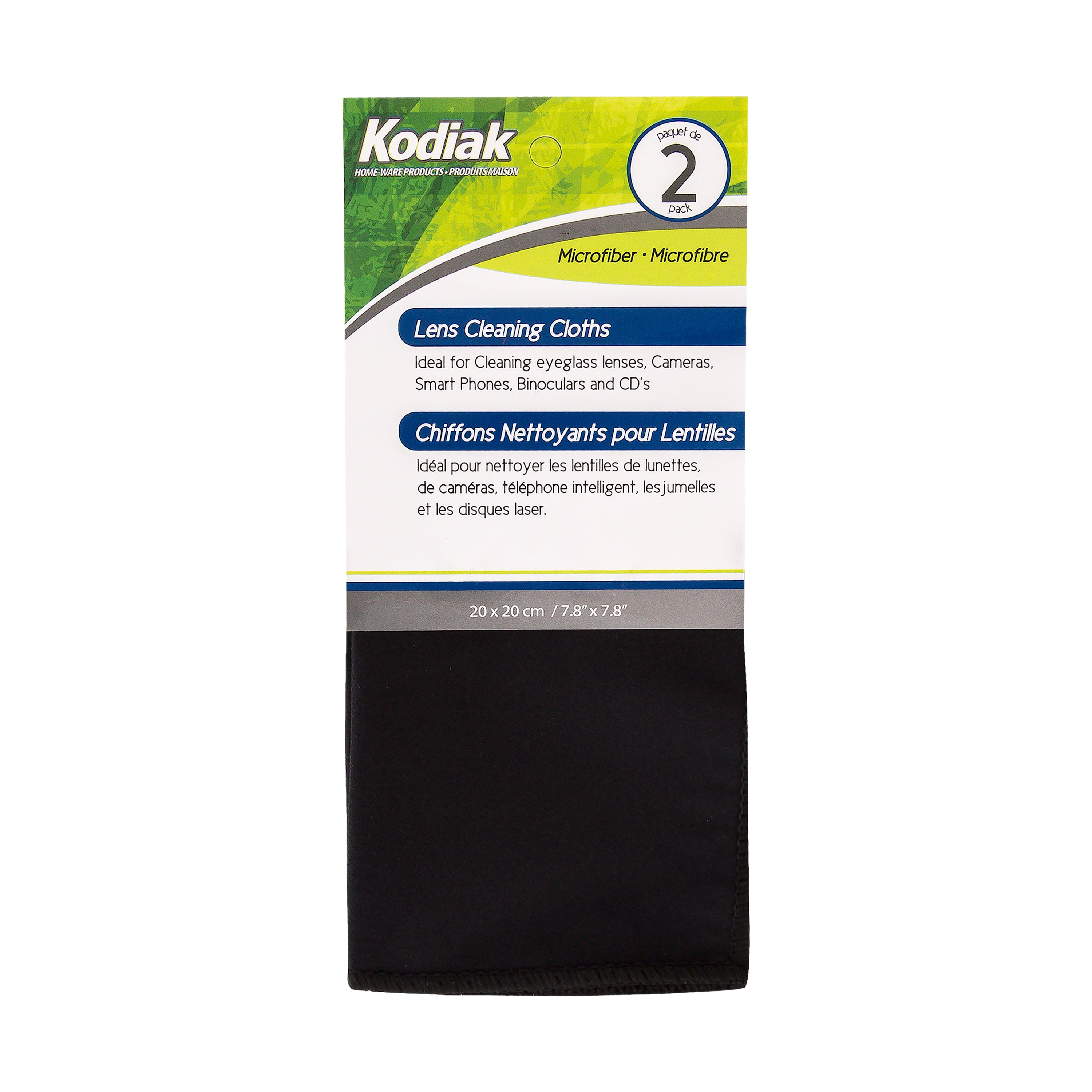 Kodiak Microfibre Lens Cloth 2Pk