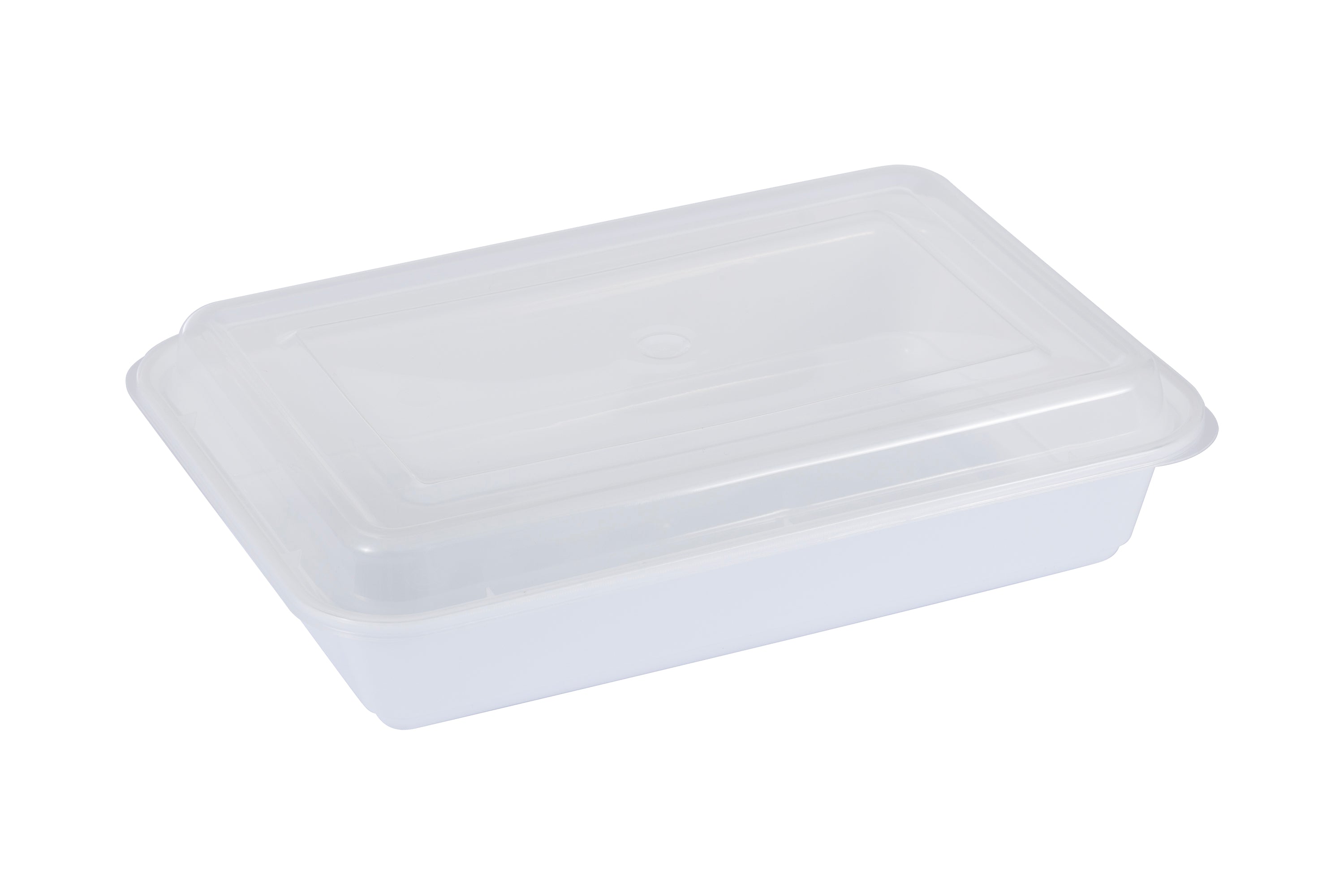 Rectangular Take Out Pp Container 800ml W/Lid 6/Pk