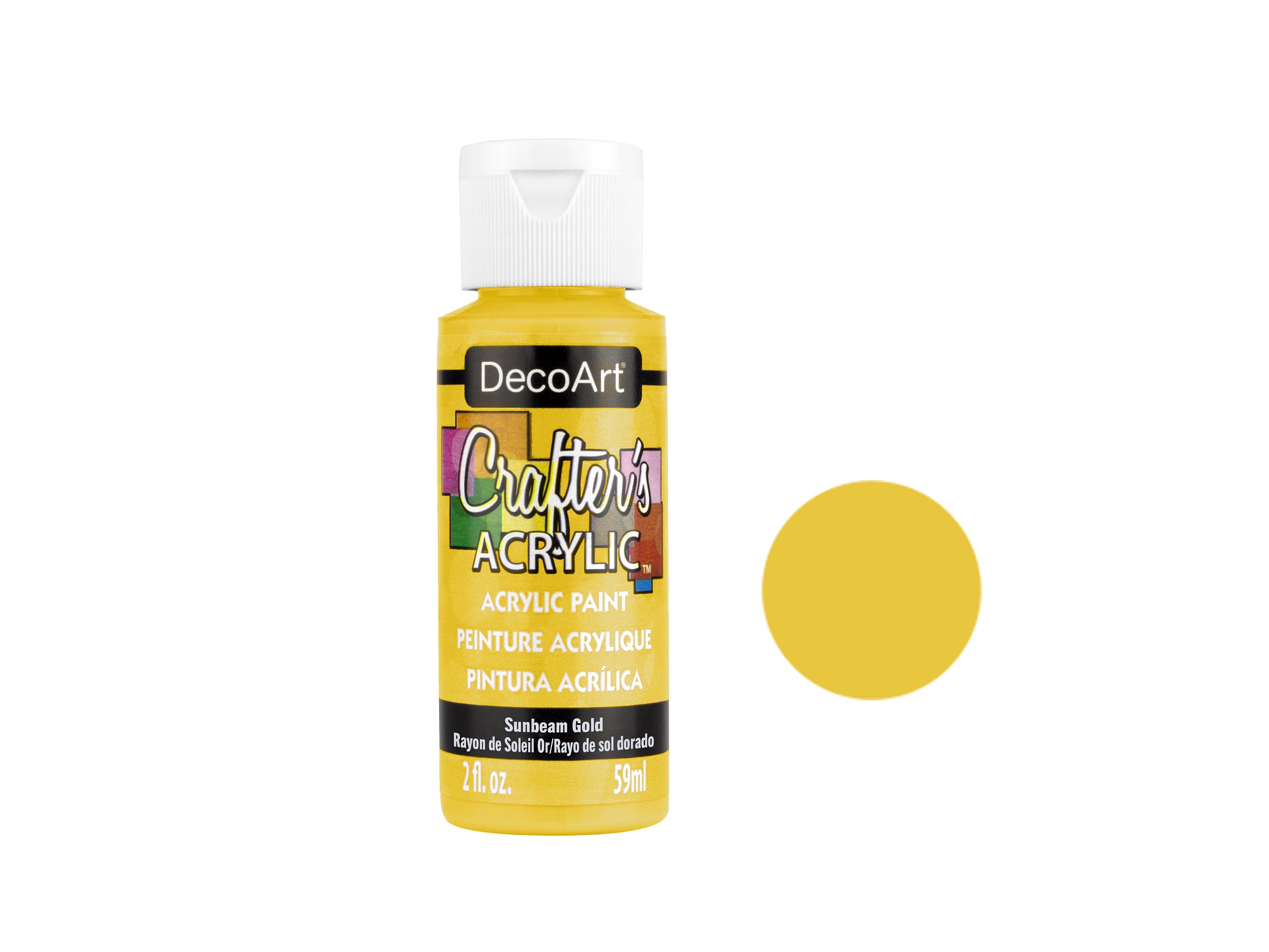 Acrylic Craft Paint, 2 oz, Sunbeam Gold