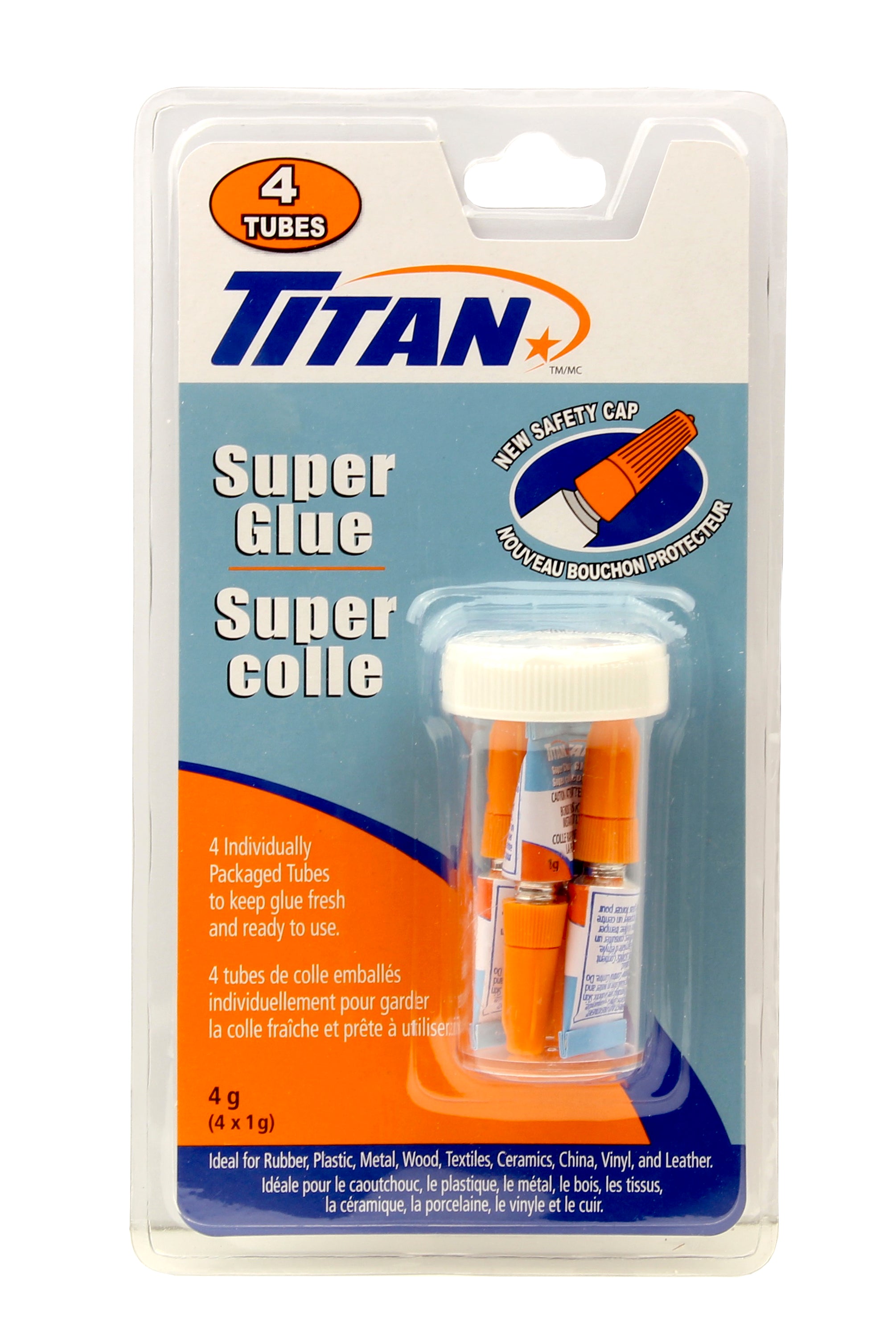 Titan Super Glue 1G  4/Pk