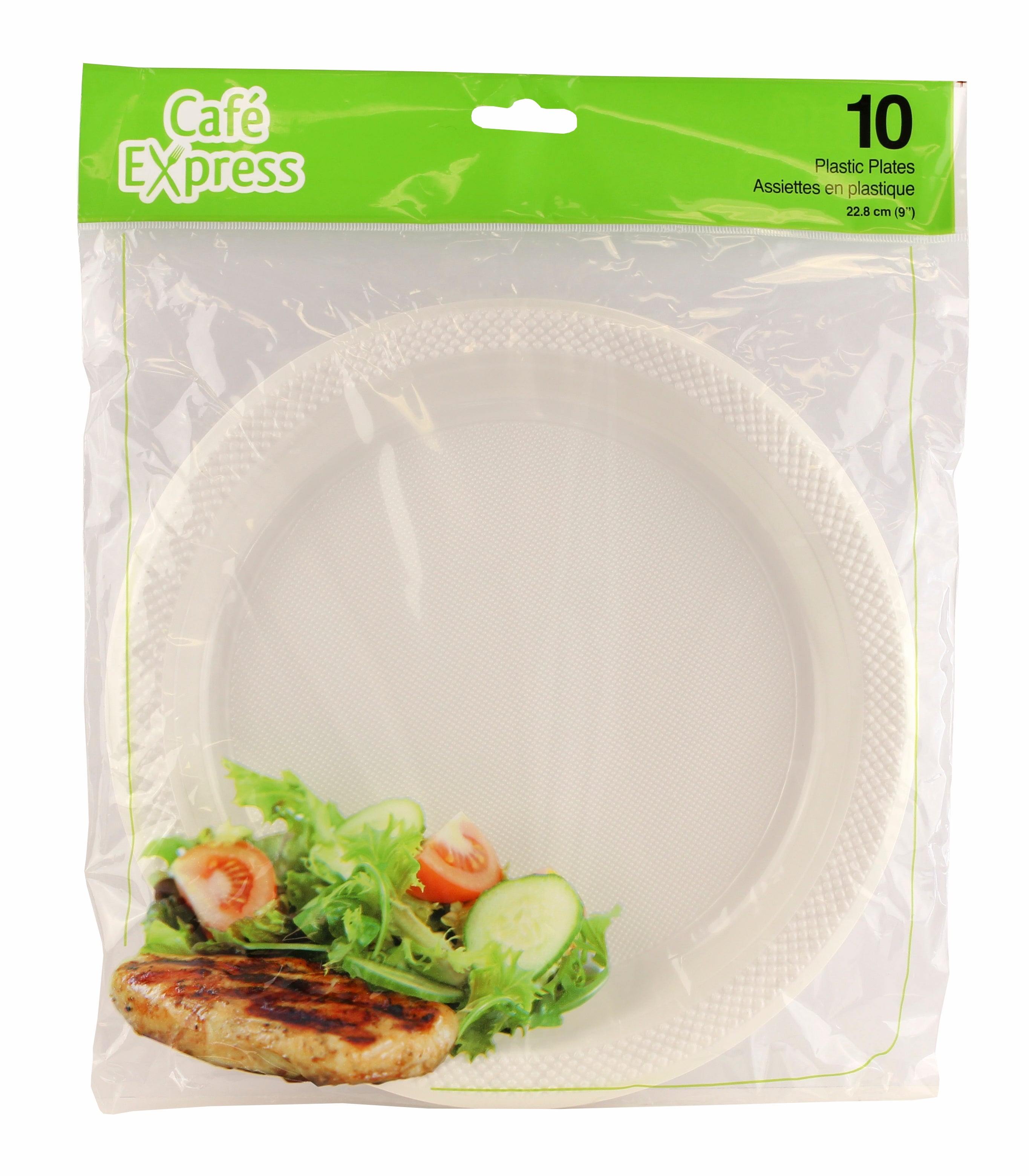 Cafe Express 9" Plastic Plates 10/Pack