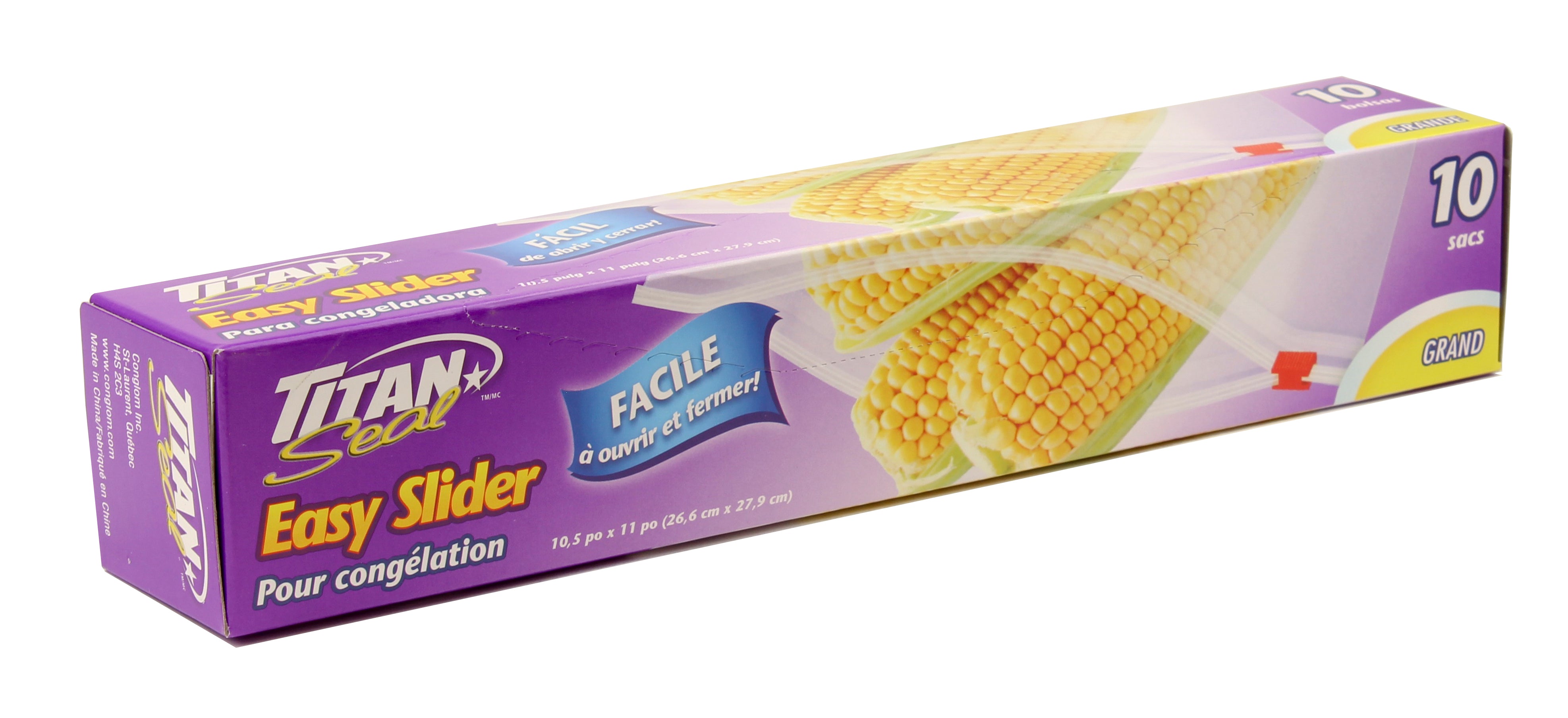 Titan Large Slider Bags 10/Pack