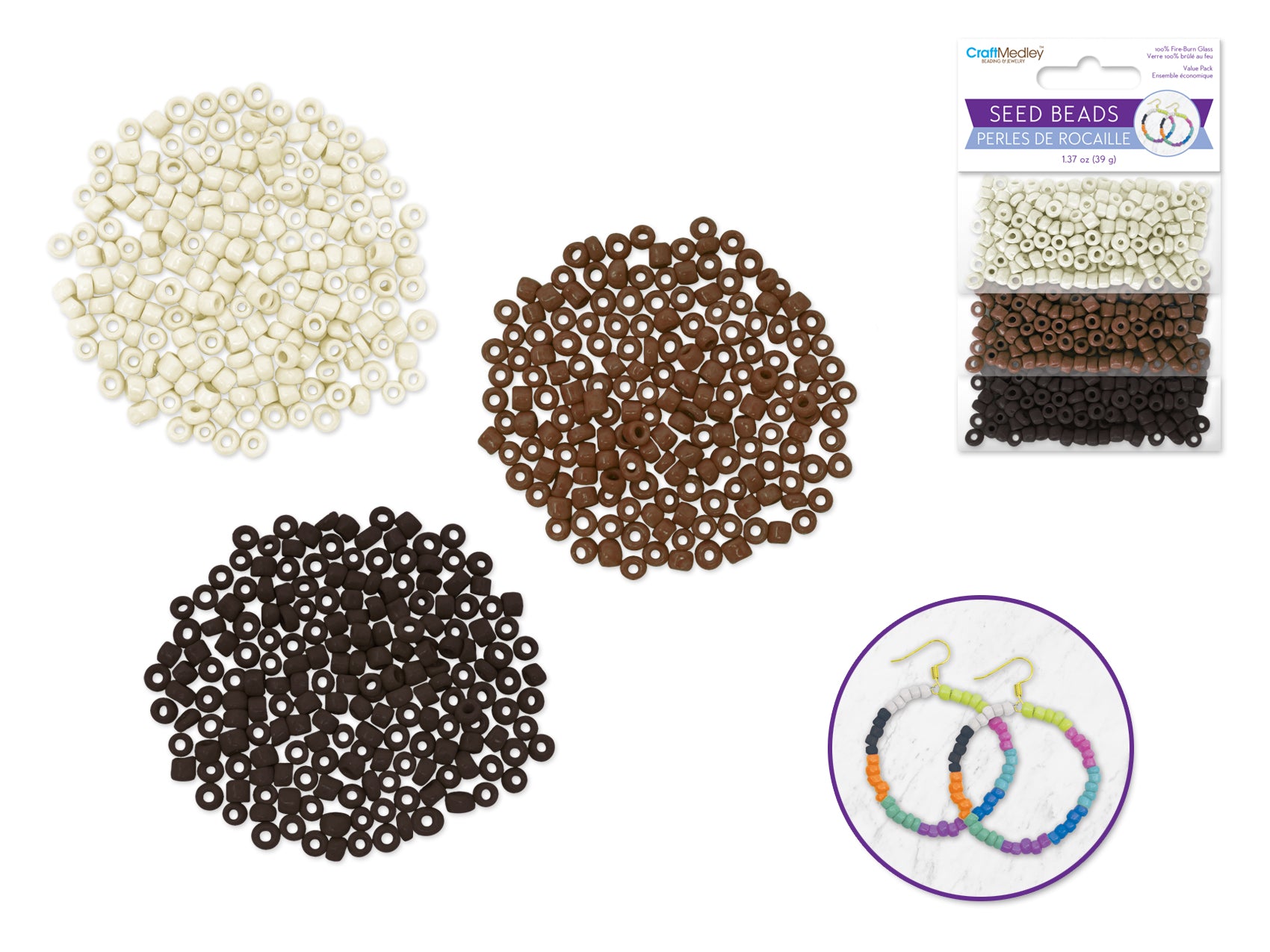 Earth Glass Seed Beads