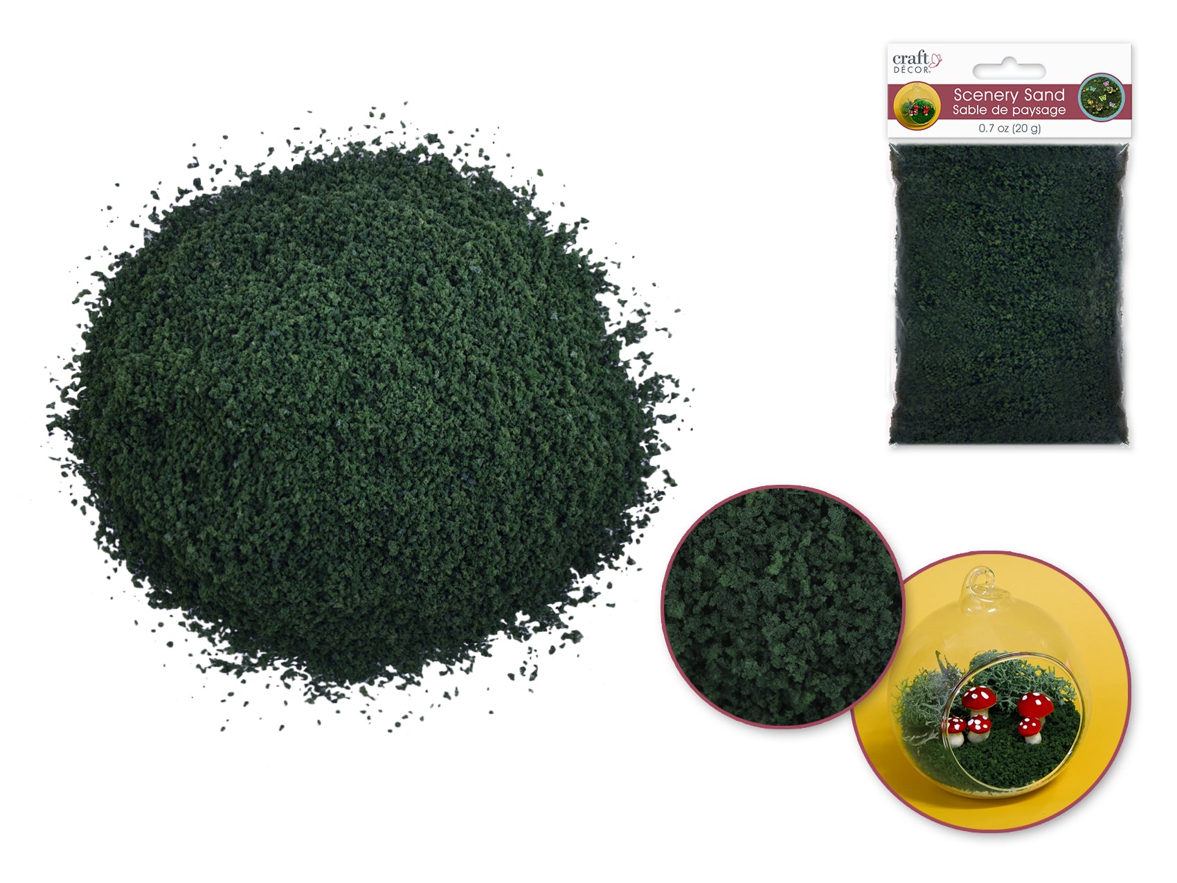 Mini Makers 20g Scenery Sand – Dark Forest Green