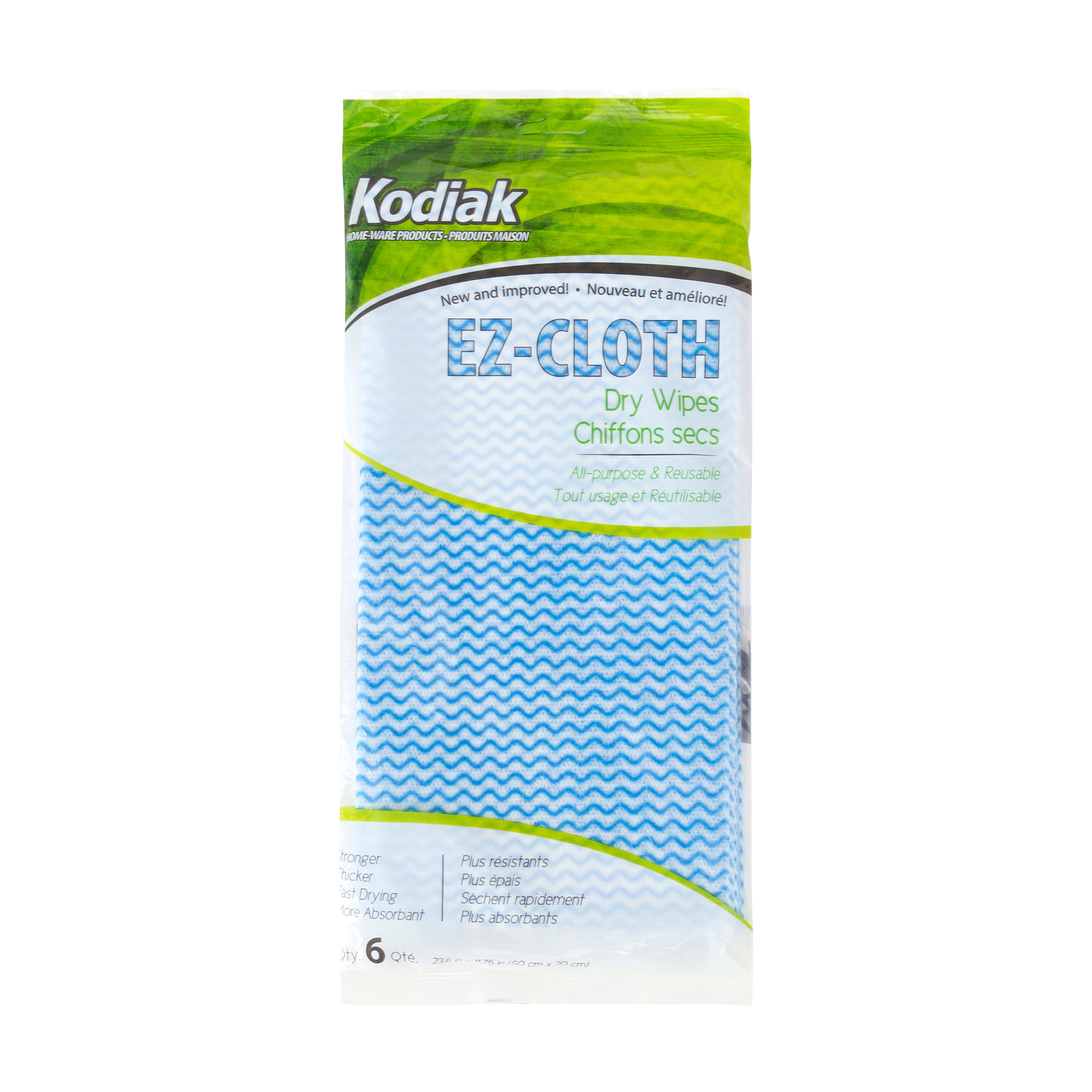Kodiak Re-Usable Non Woven Wipes Blue , 6/Pk