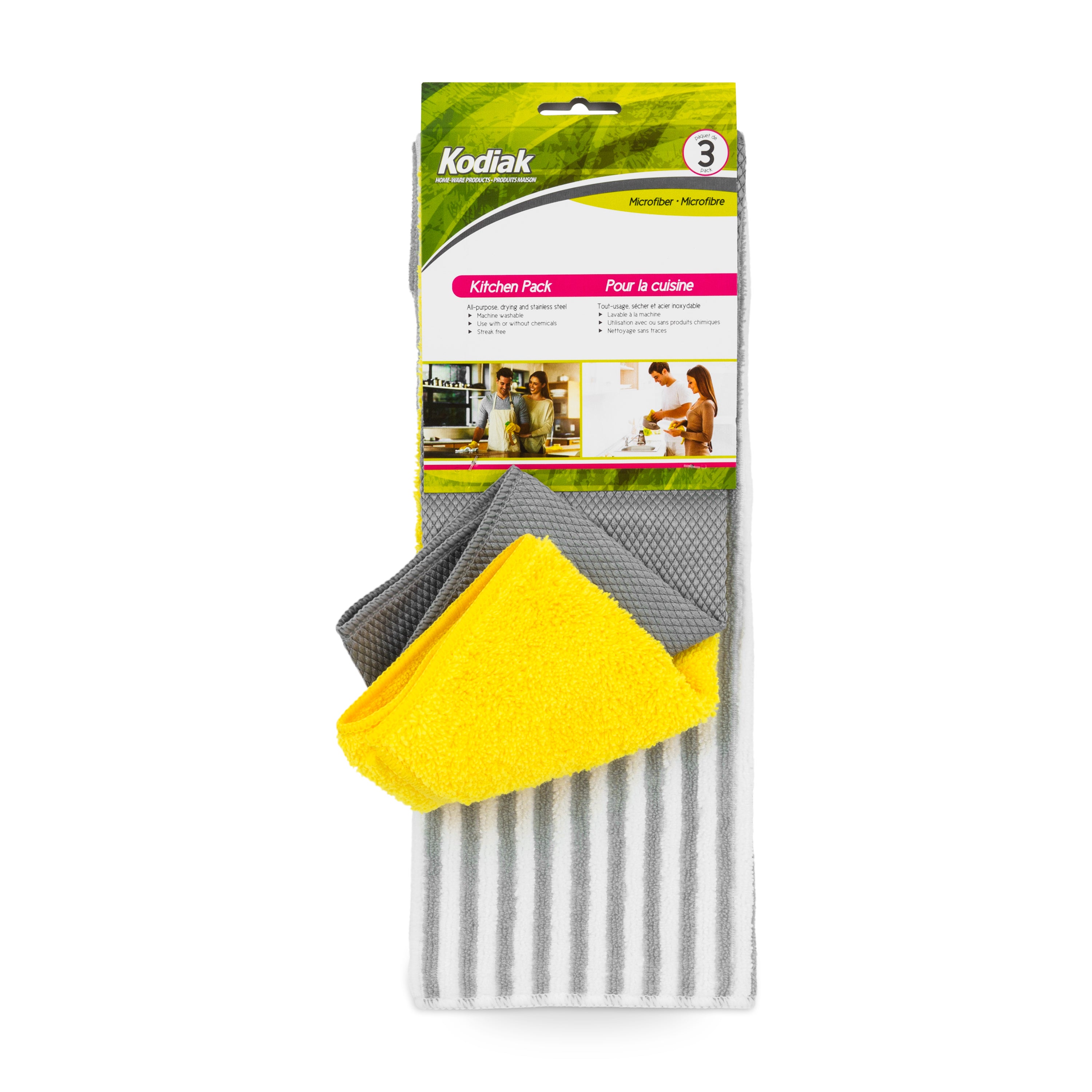 Kodiak Kitchen Microfiber Cloth Pack 3/Pk