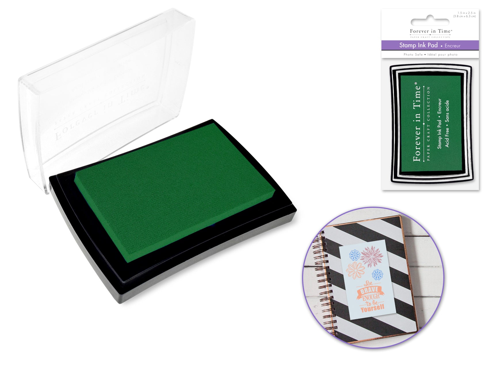 Green Stamp Ink Pad, 1.5" x 2.5"