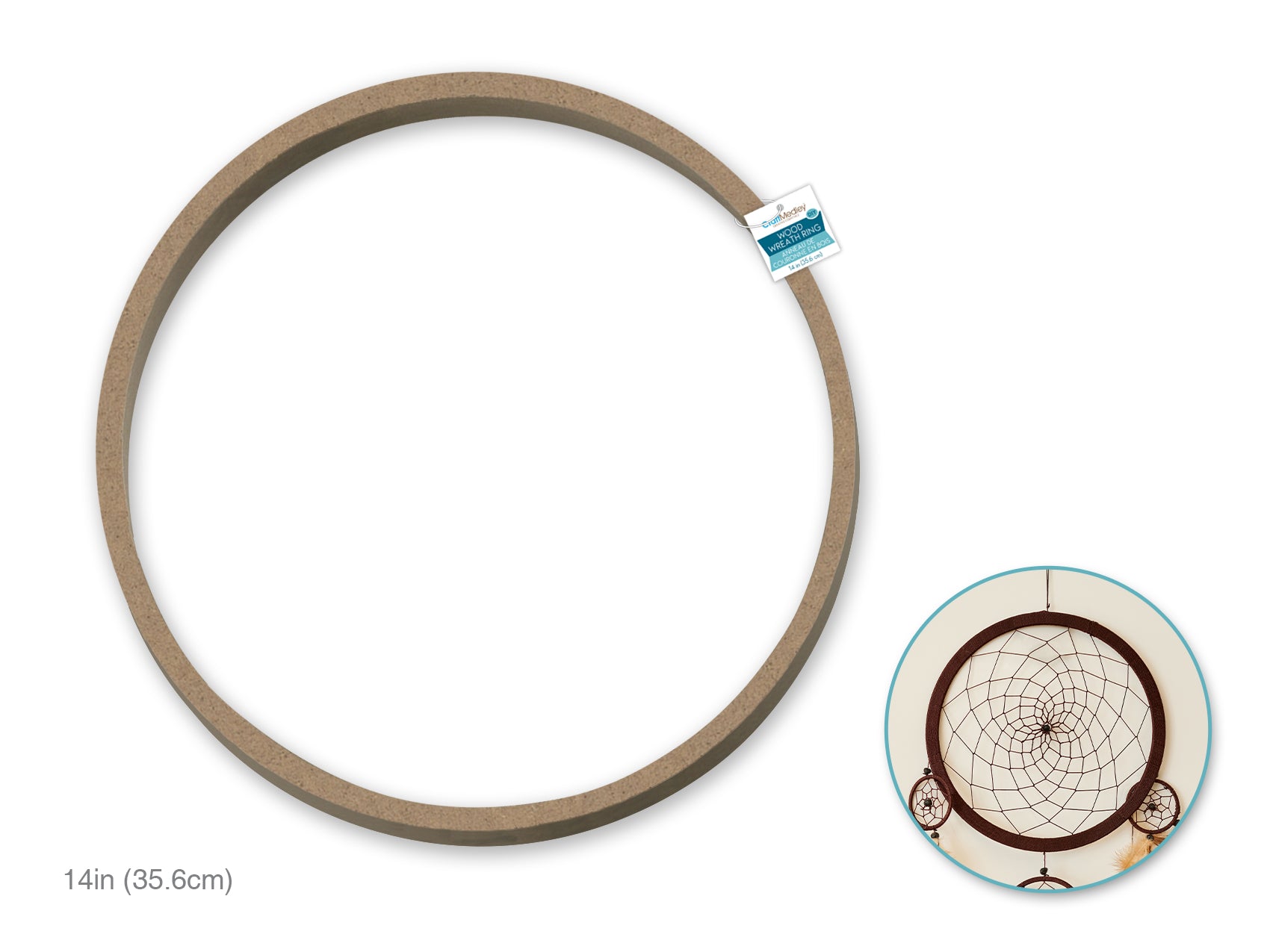 14" Wood Wreath Ring