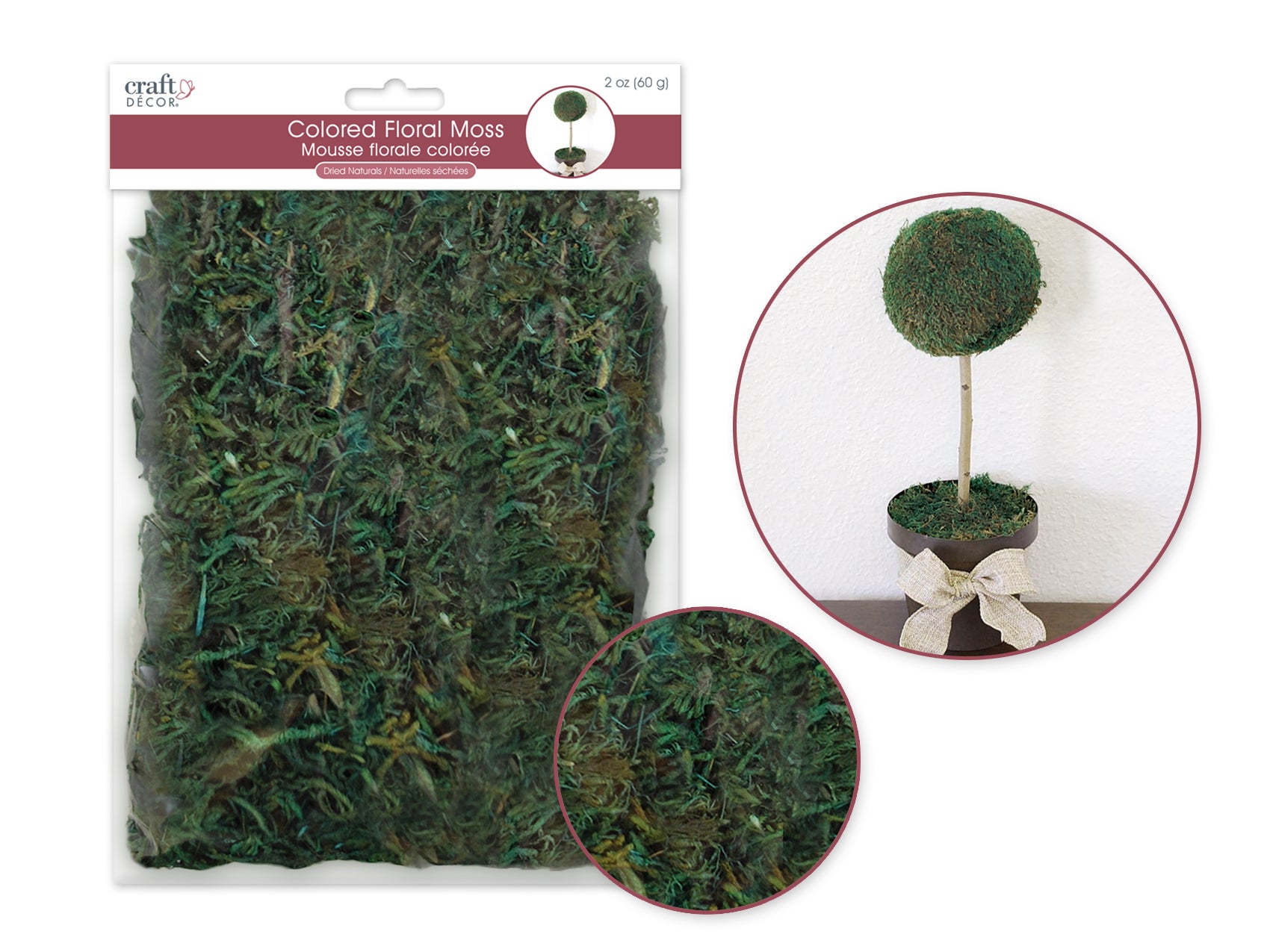 Craft Decor Colored Floral Moss - Wild Moss Green