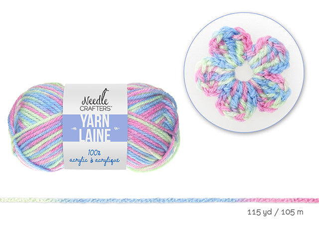 Needlecrafters Baby Blend Multi-Dyed Acrylic Yarn Ball