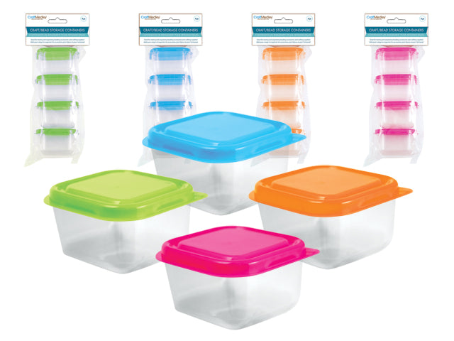 Craft Bead Storage Containers with Lids, 4-Pack