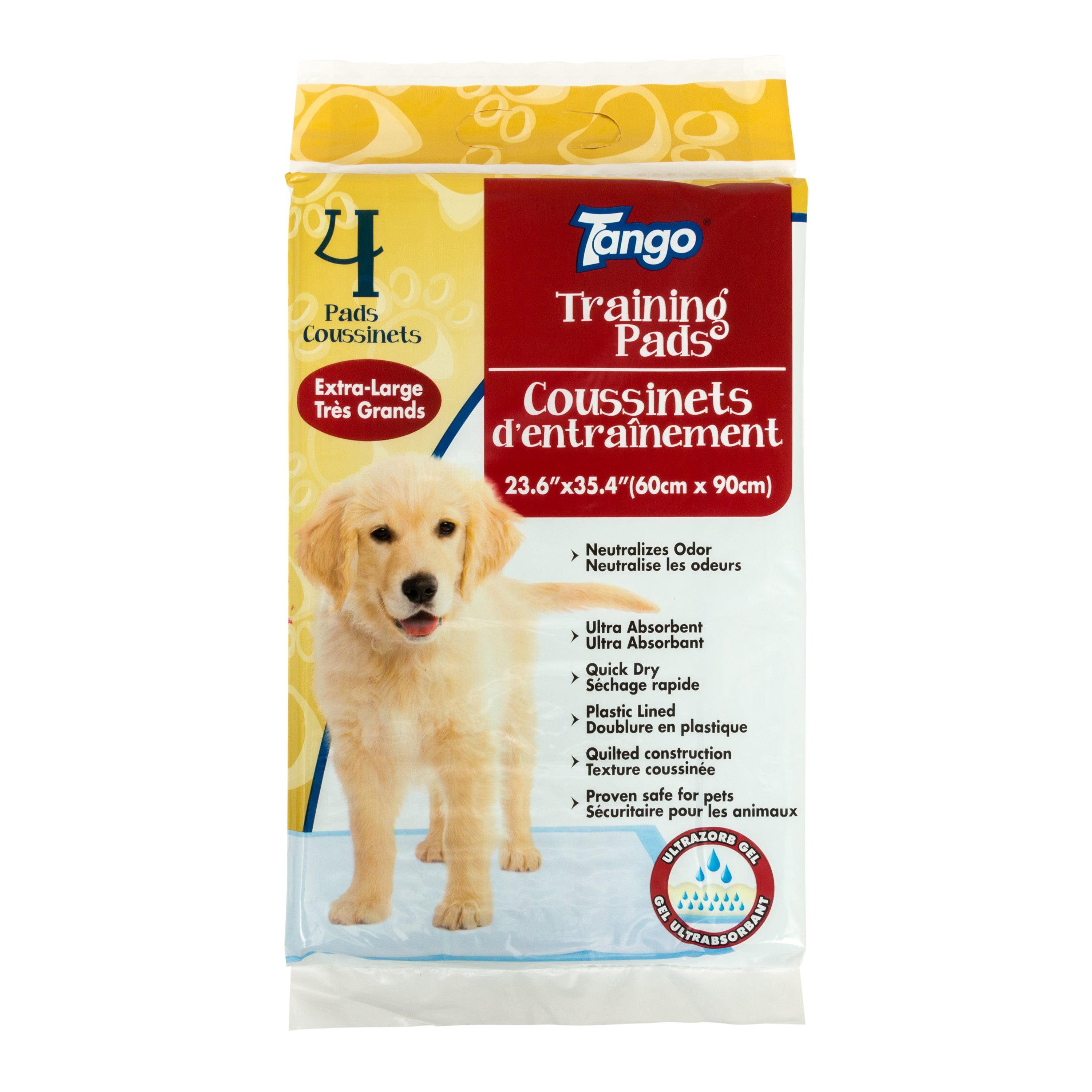 Tango Extra Large Training Pads - 4/Bags