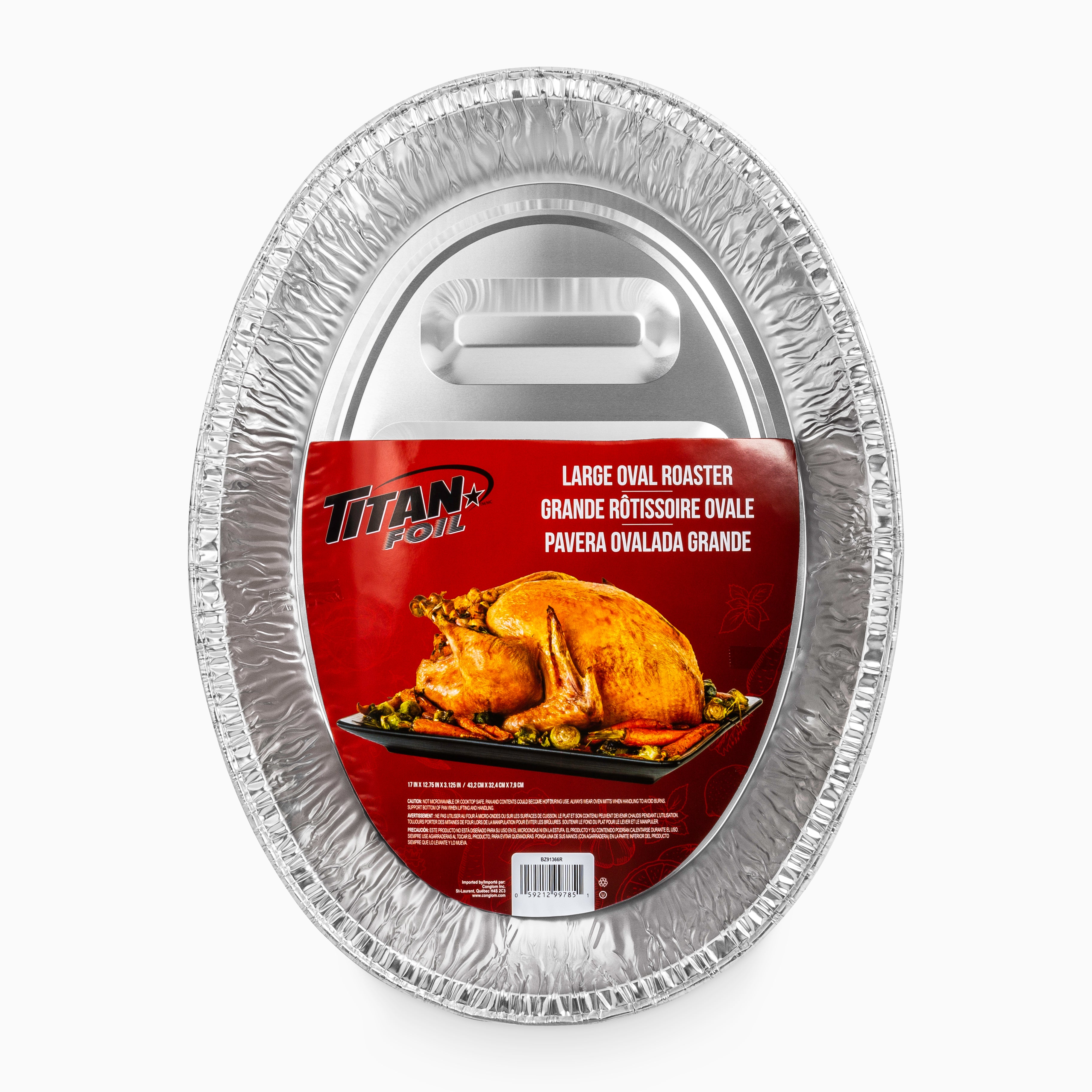Titan Foil Large Aluminium Oval Roaster