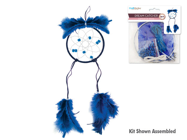 DIY Dream Catcher Kit - Indigo Blue, 16.8" x 4.8"