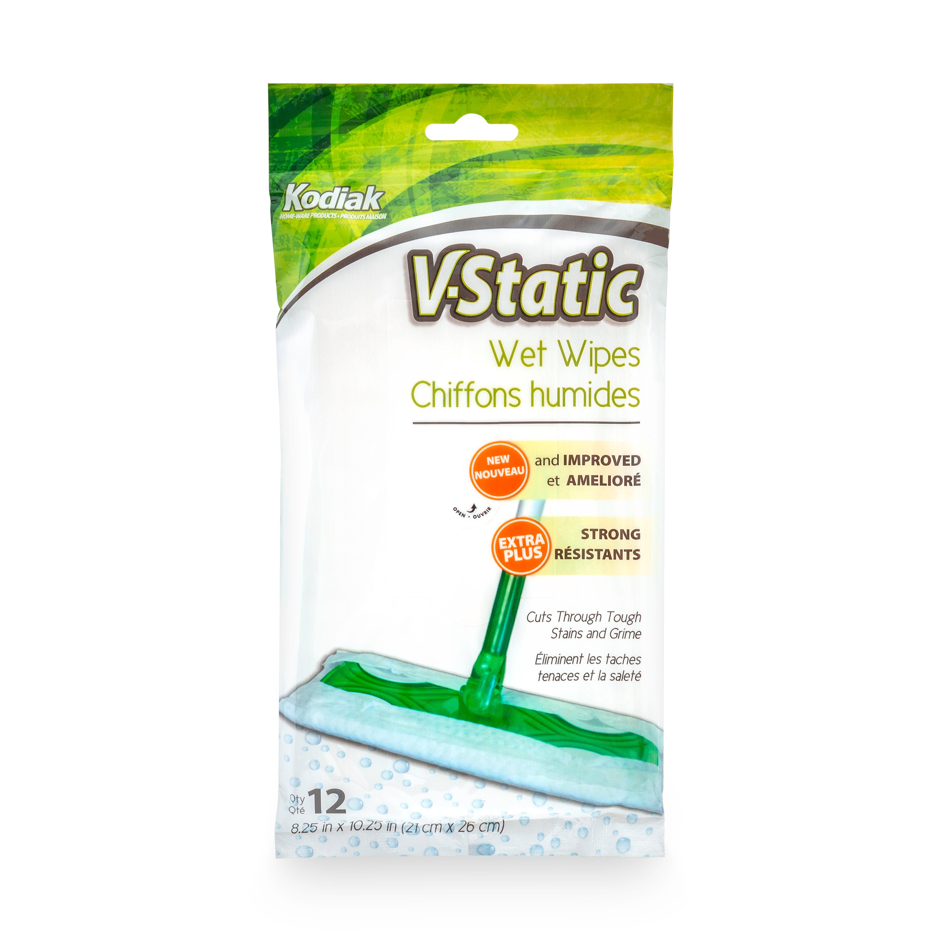 Kodiak V-Static Kleen Wet Wipes 12/Pk