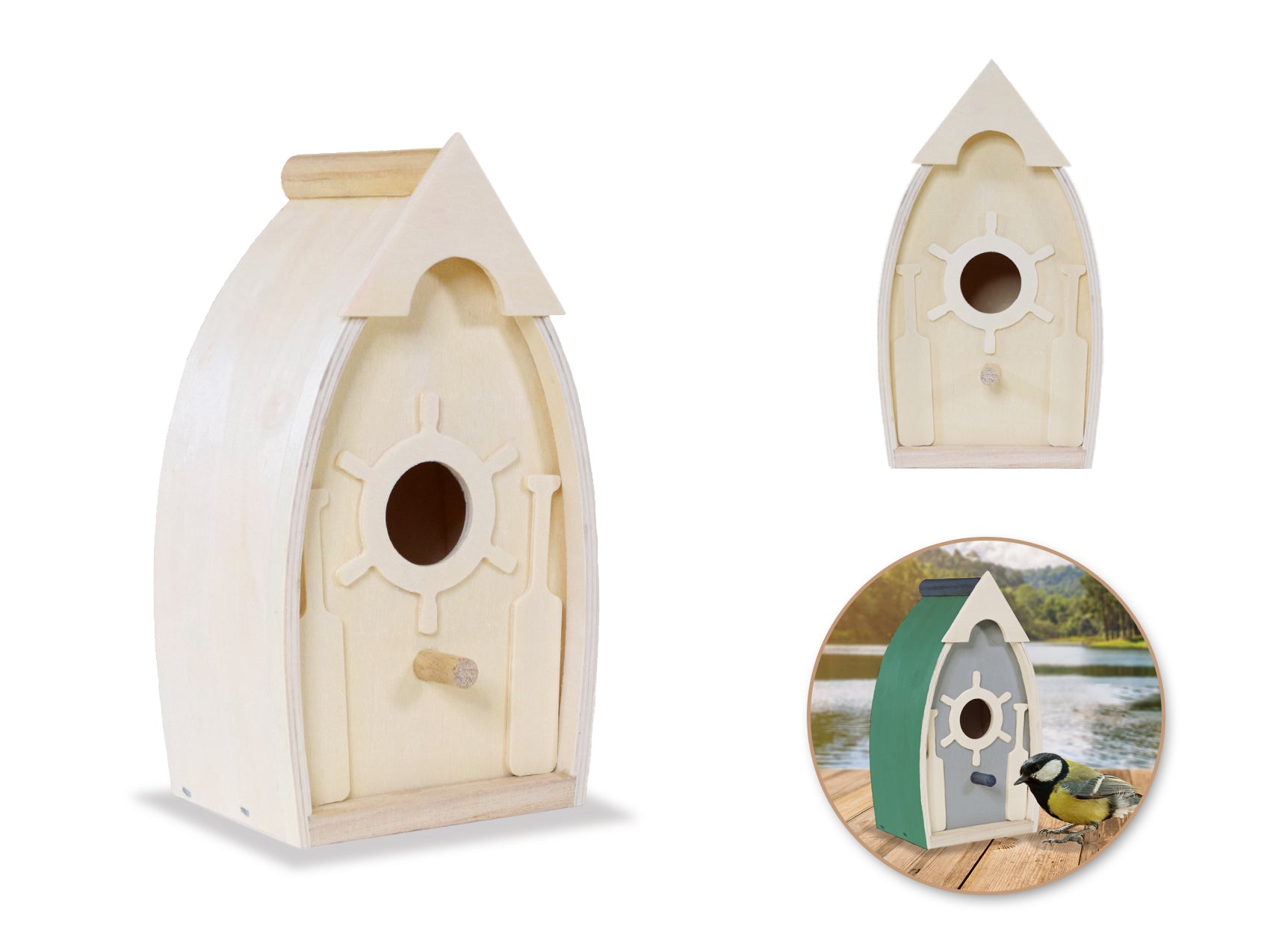 DIY Wooden Boat Birdhouse