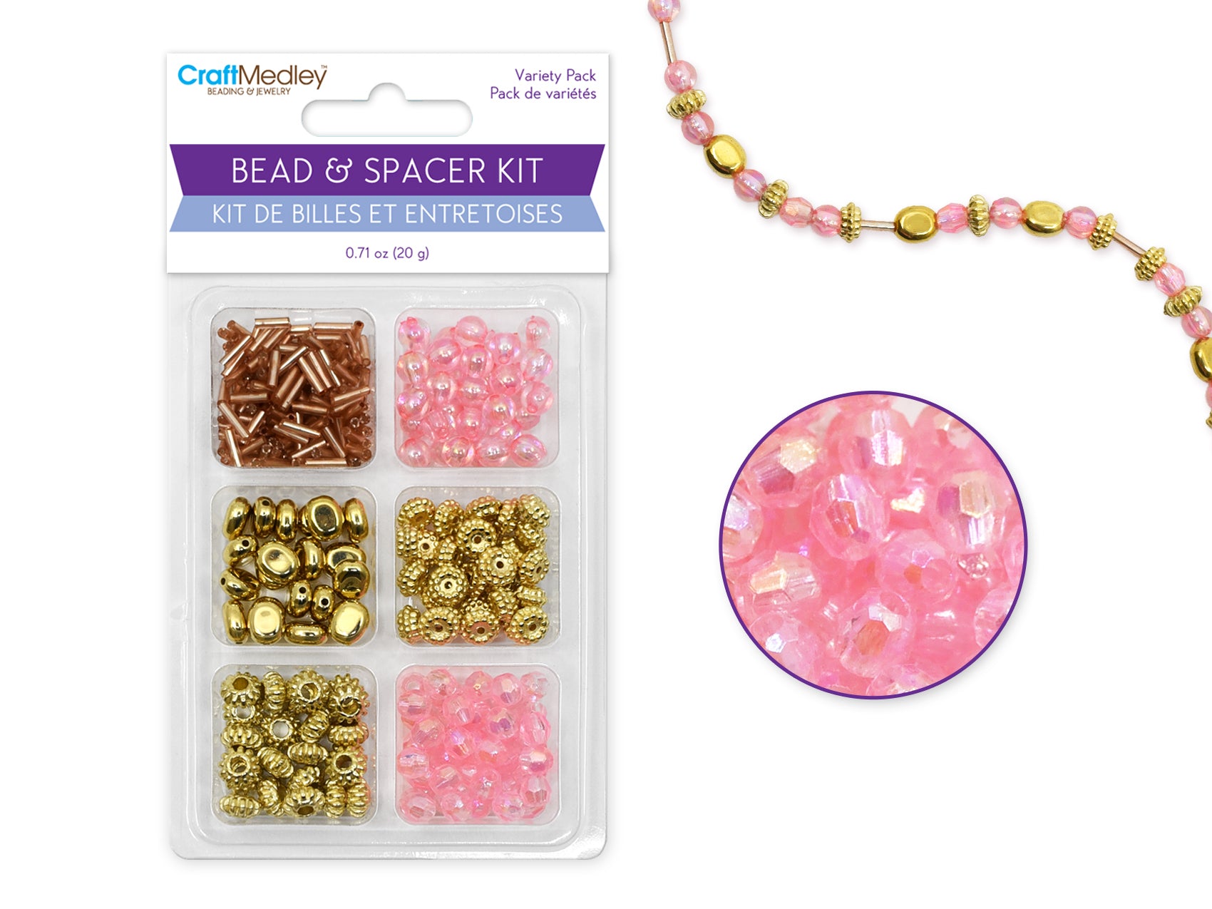 Pink Bead & Spacer Kit