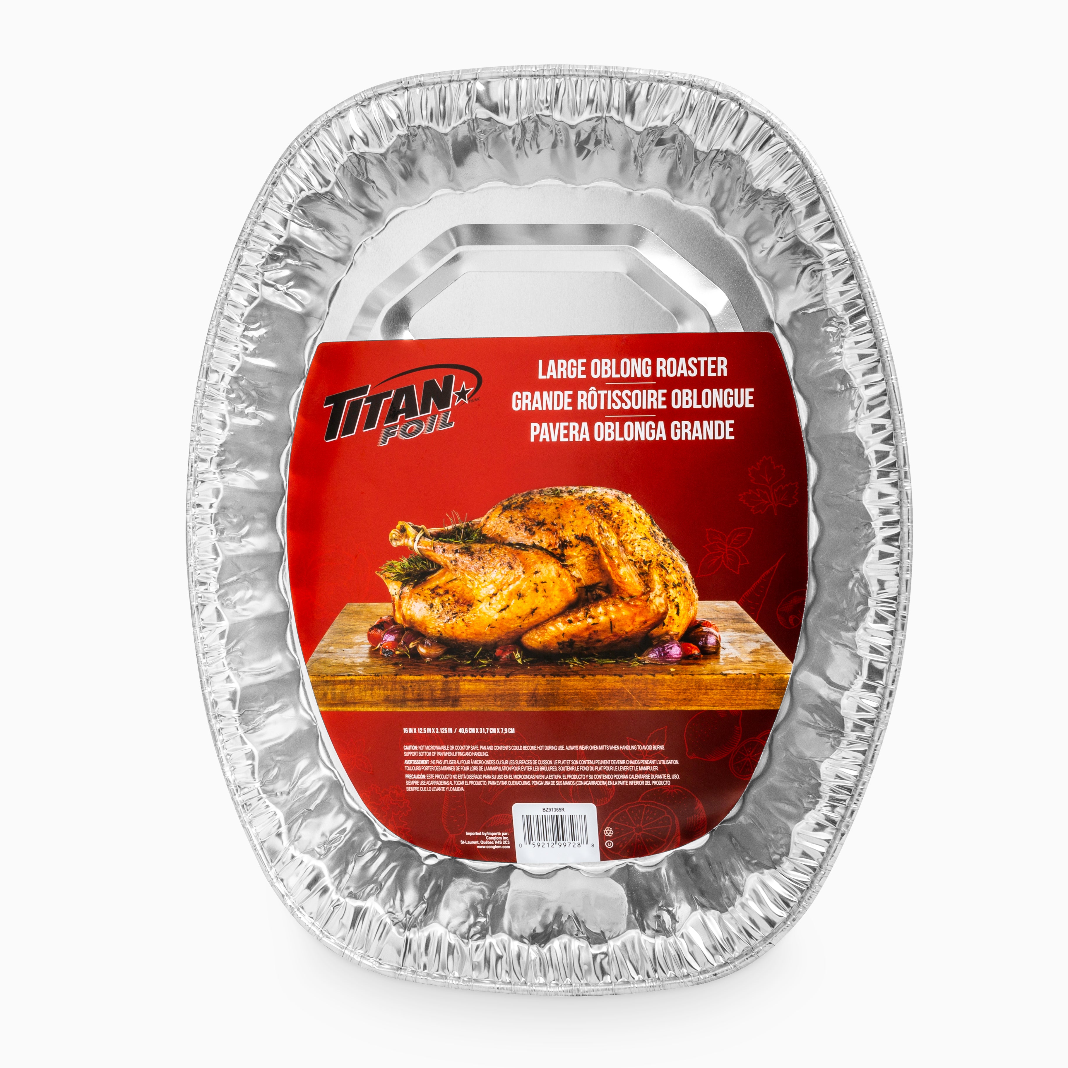 Titan Foil Large Aluminium Oblong Roaster