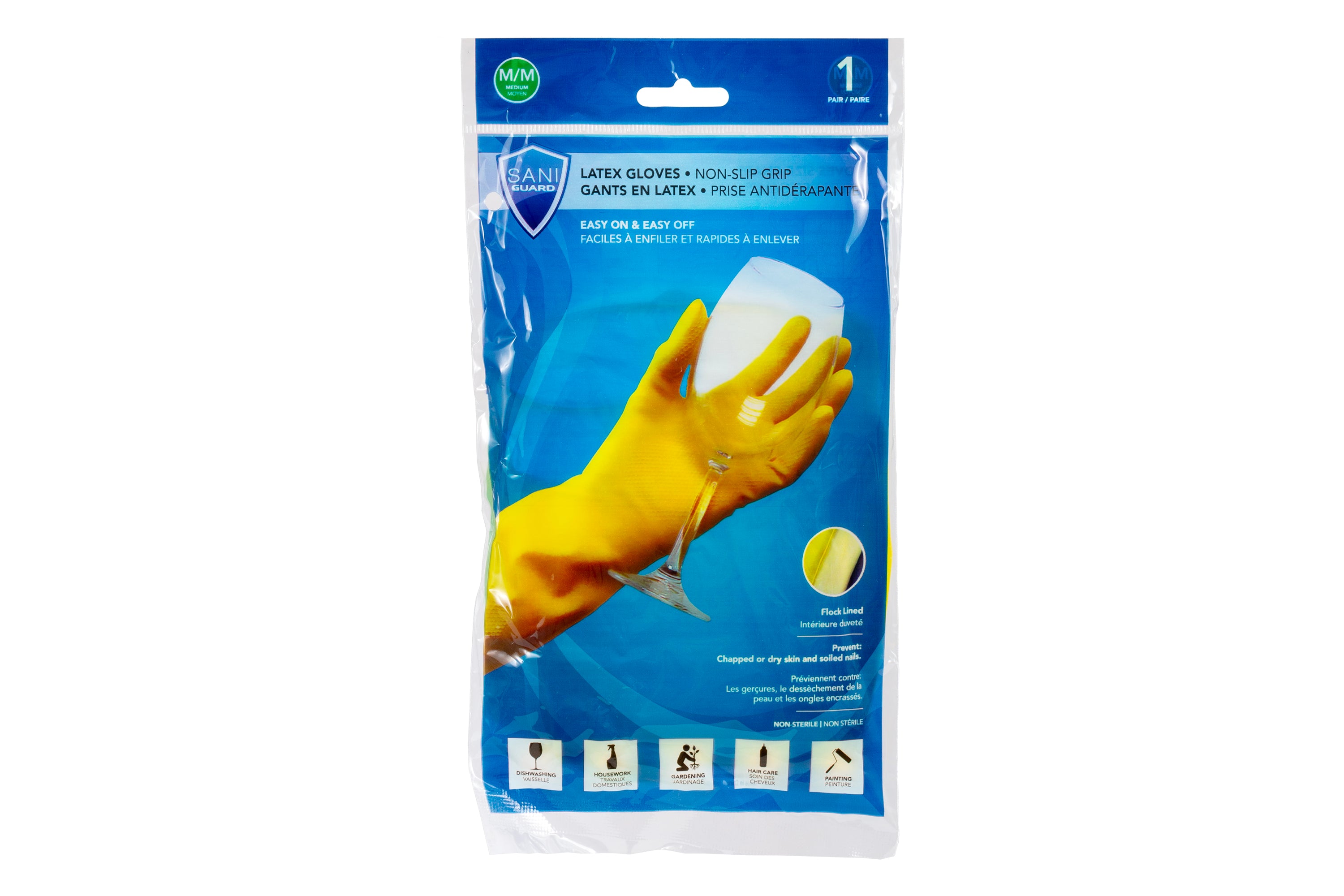 Sani-Guard Rubber Gloves Medium
