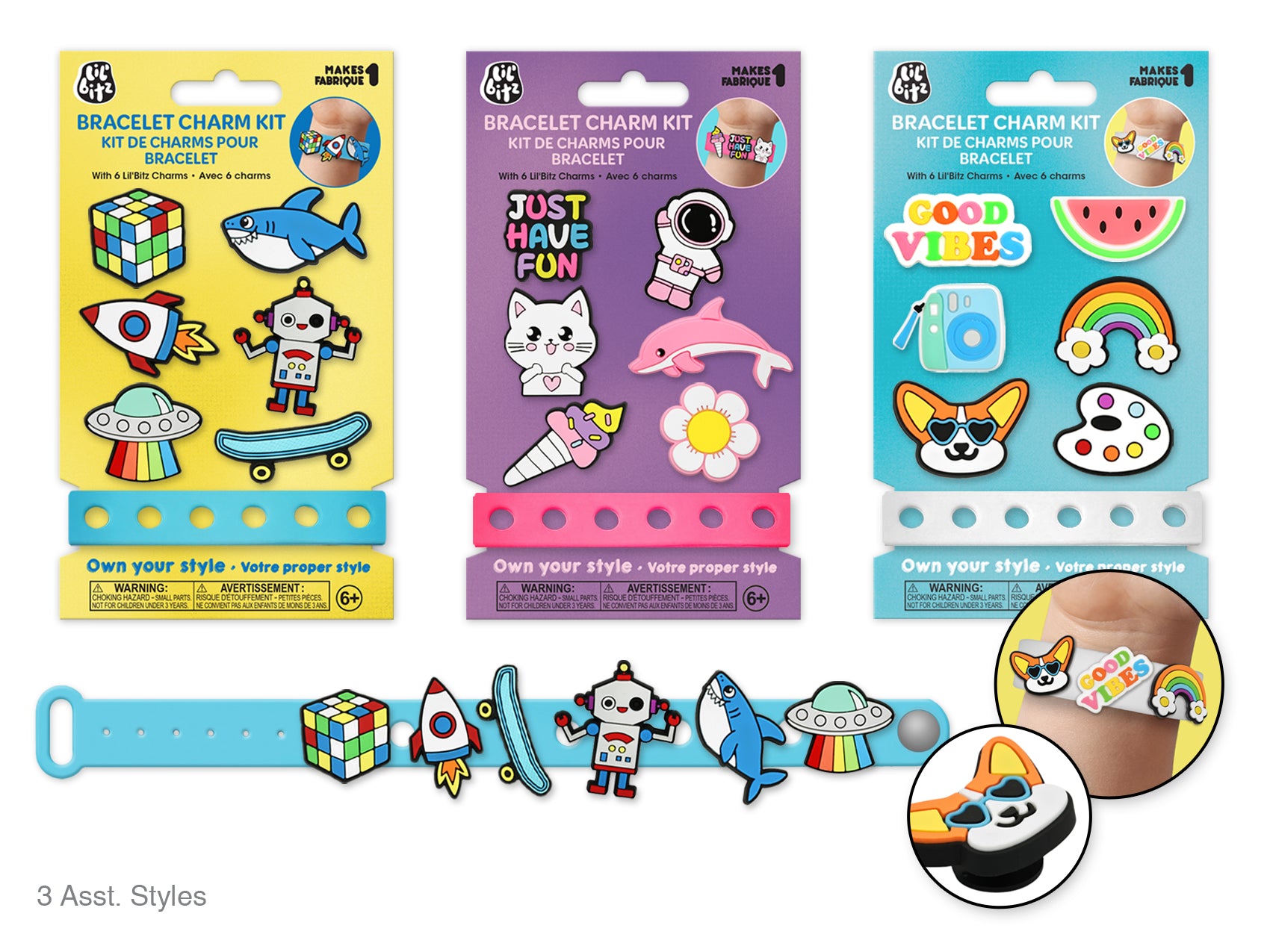 Lil'bitz Silicone Bracelet DIY Charm Kit