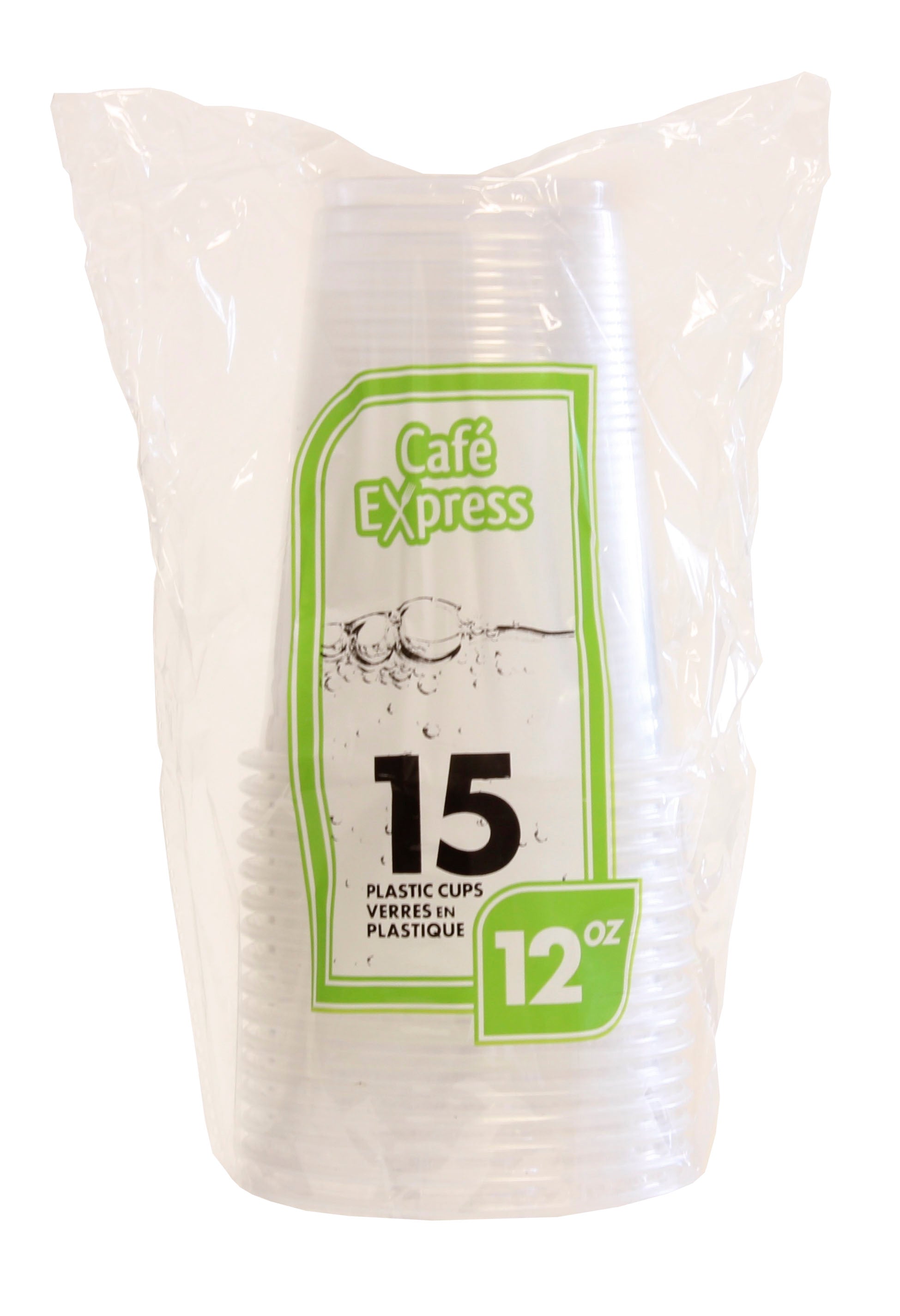 Cafe Express 12Oz Plastic Cups 15/Pack