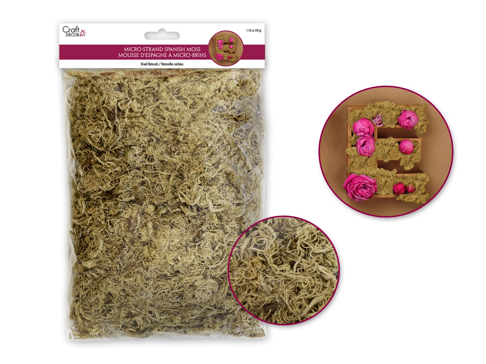 Natural Spanish Moss Décor, 1.76 oz