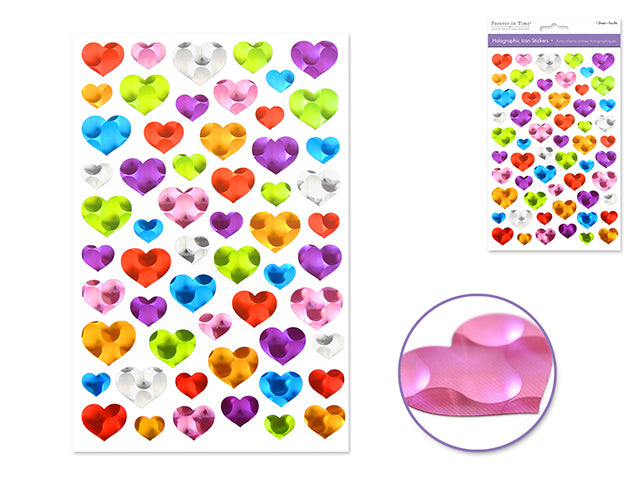 Holographic Heart Sticker Sheet