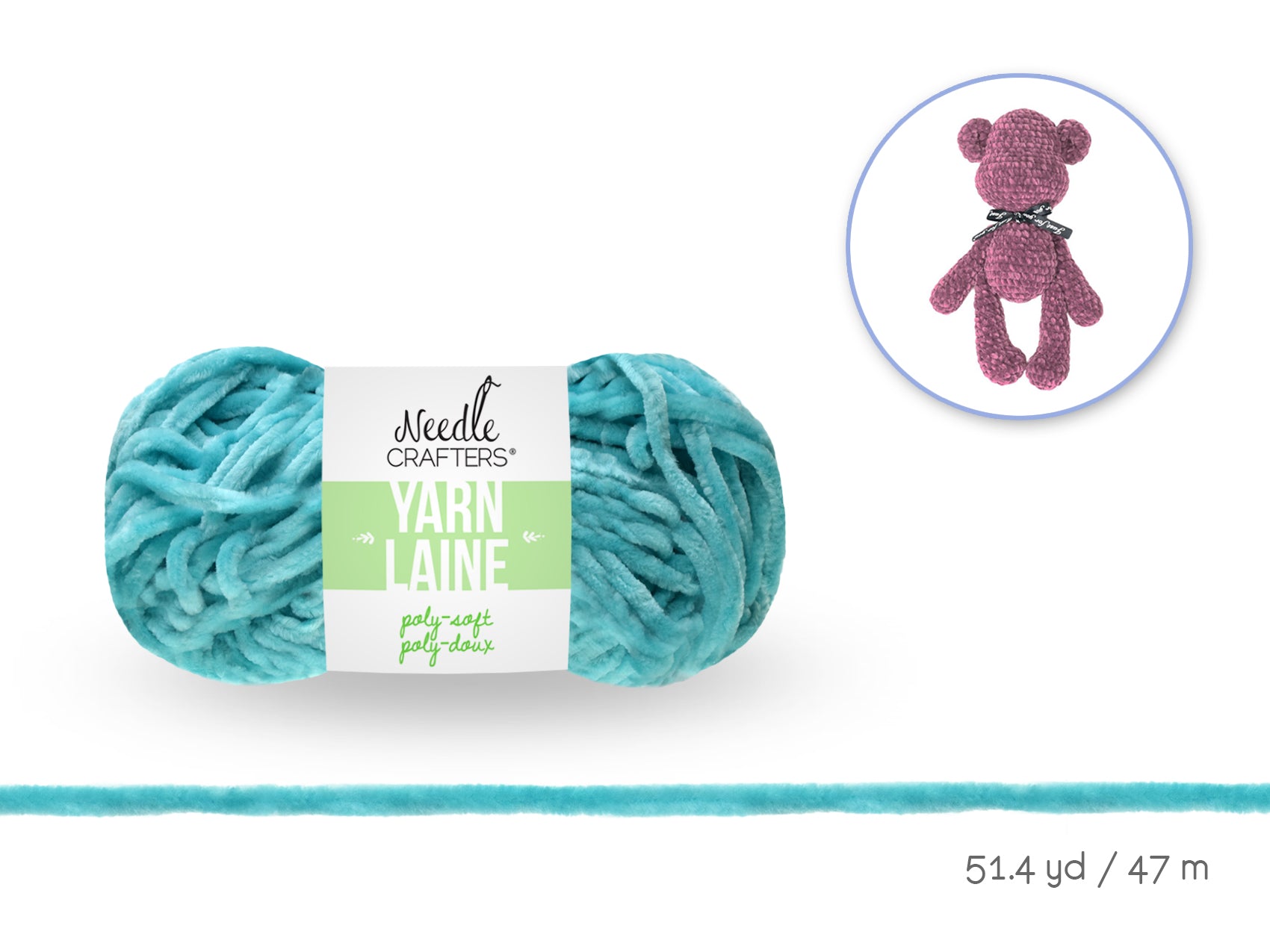 Aqua Poly-Soft Yarn Ball