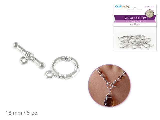 18mm Silver Toggle Clasp