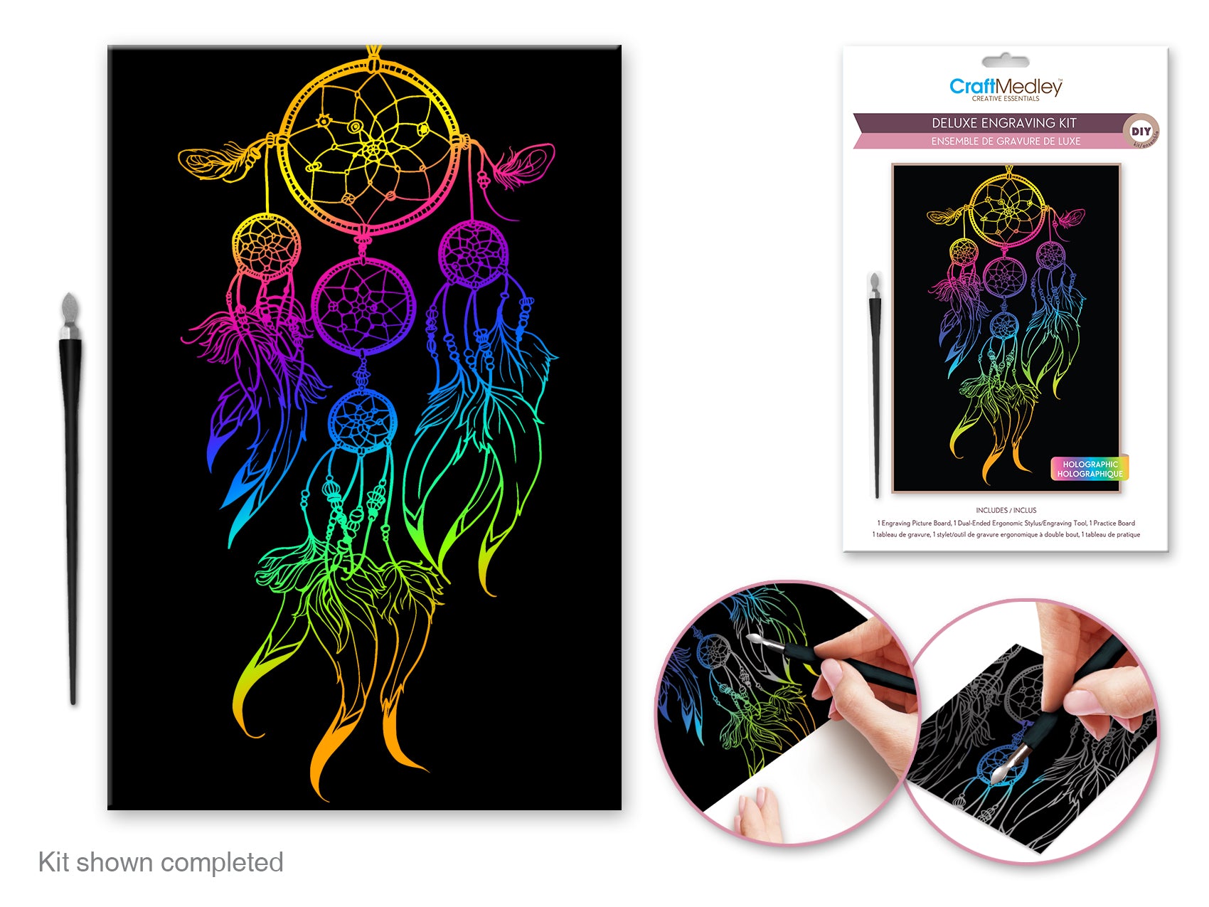 Holographic Dream Catcher DIY Engraving Art Kit
