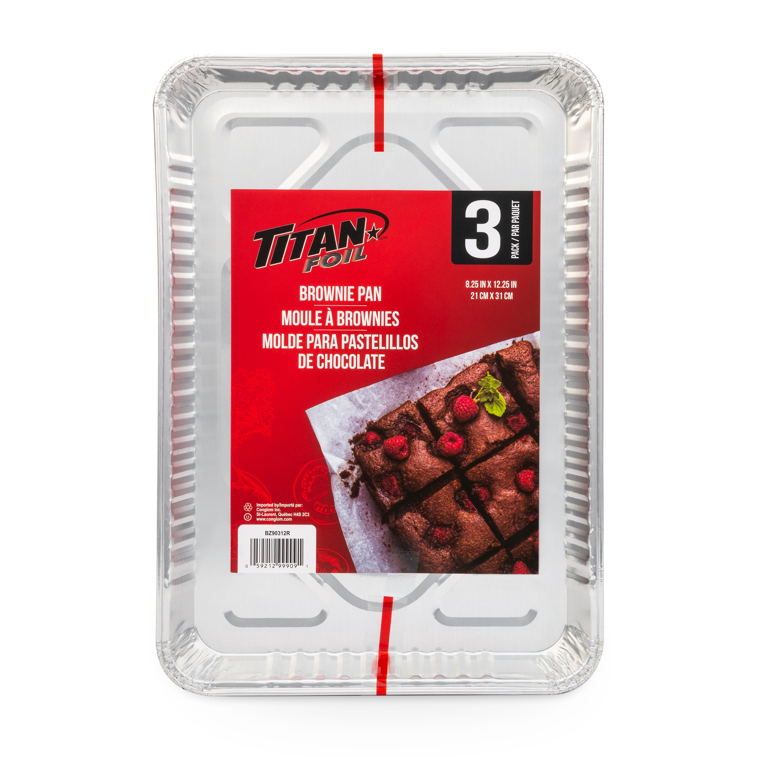 Titan Ultra Brownie Pan 3/Pk