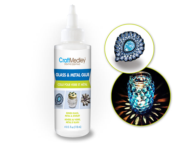 Craft Medley Jewelry Bond Glue, 4 oz, Waterproof for Glass, Metal, and Beading
