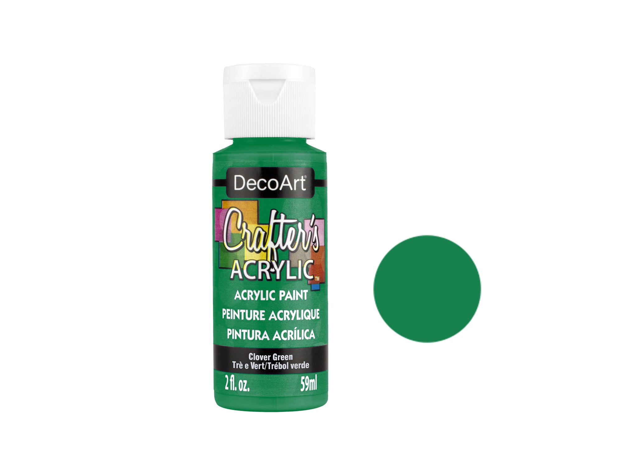 Crafters Acrylic Paint, Clover Green, 2 oz