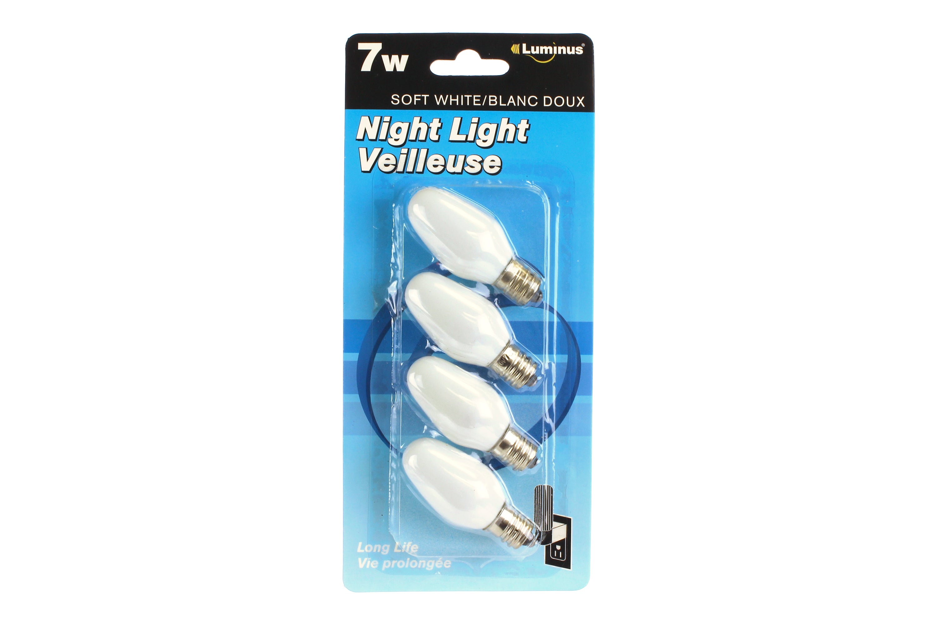Luminus 7W/C7/120V/2500H/Soft White Night Light 4/Pack