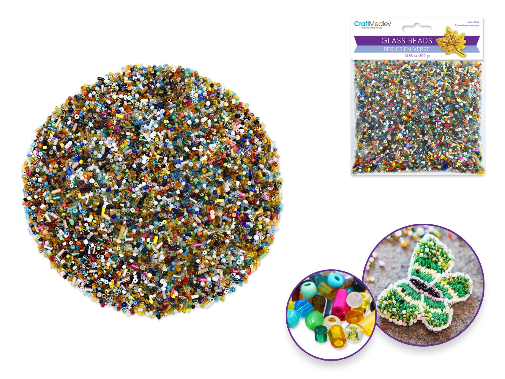 Glass Seed and Bugle Beads Value Pack